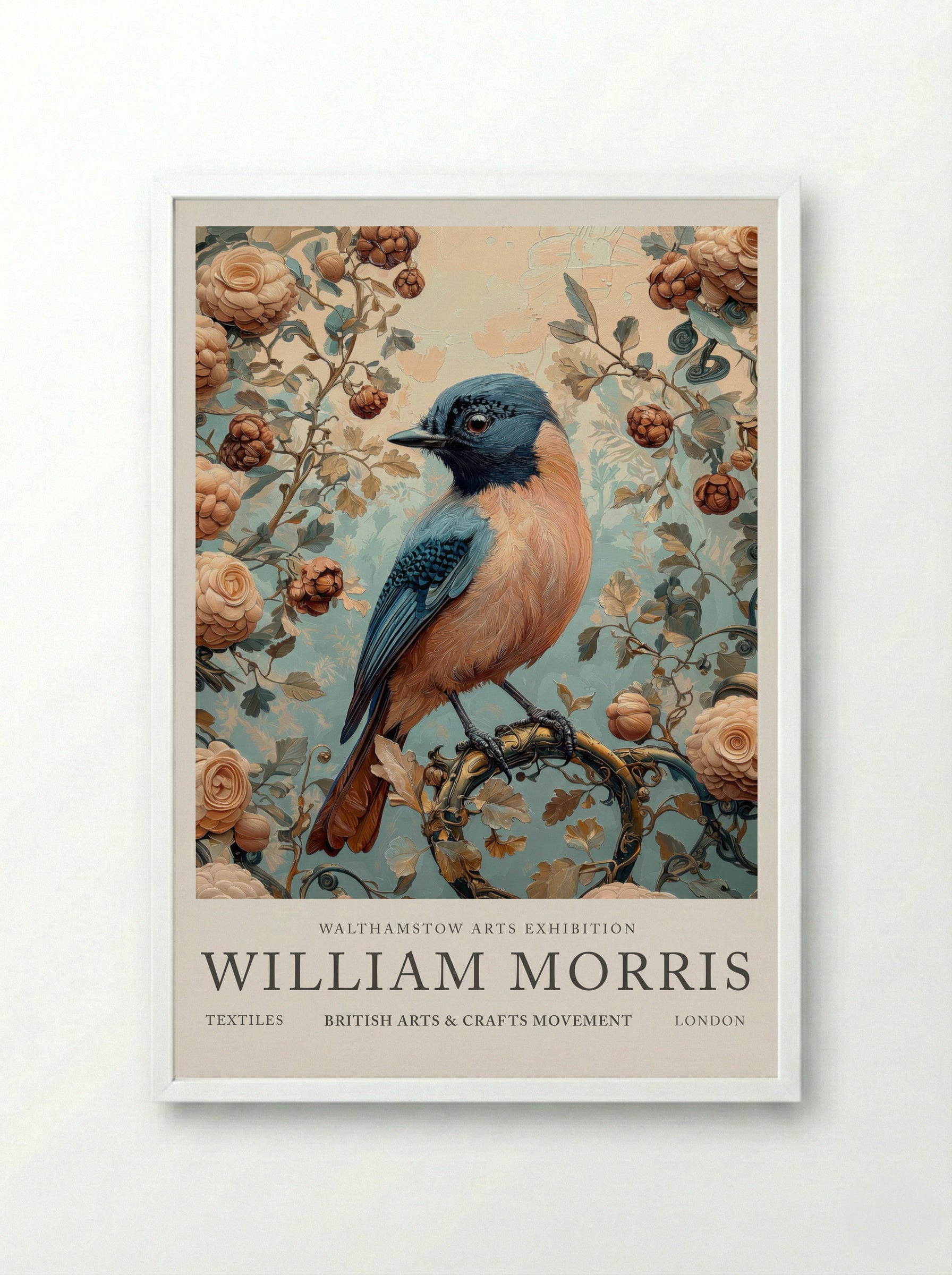 Jay Jubilee - William Morris - Framed Print White
