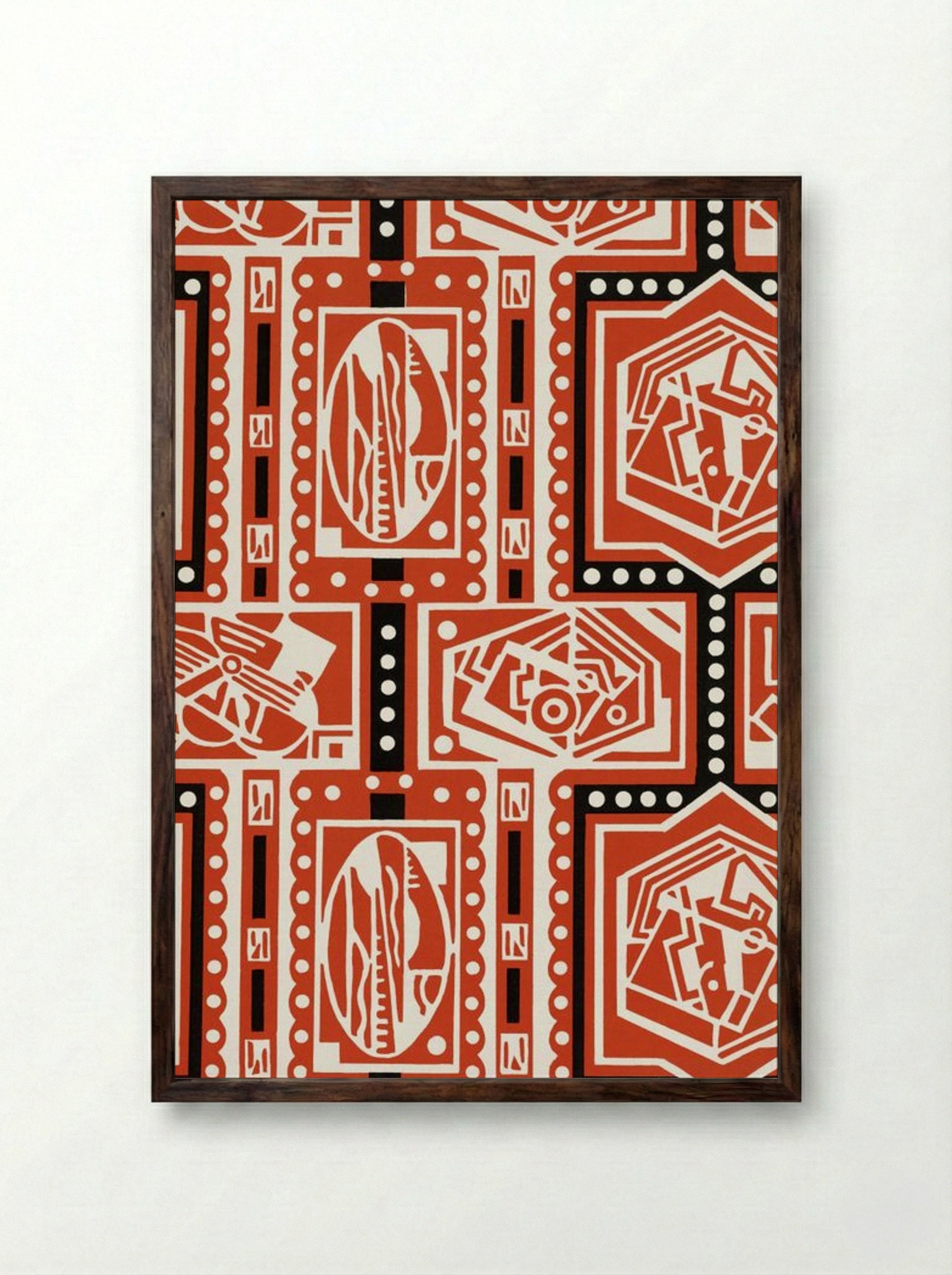 Cubist Shapes - Charles Goy - Framed Print Dark Wood