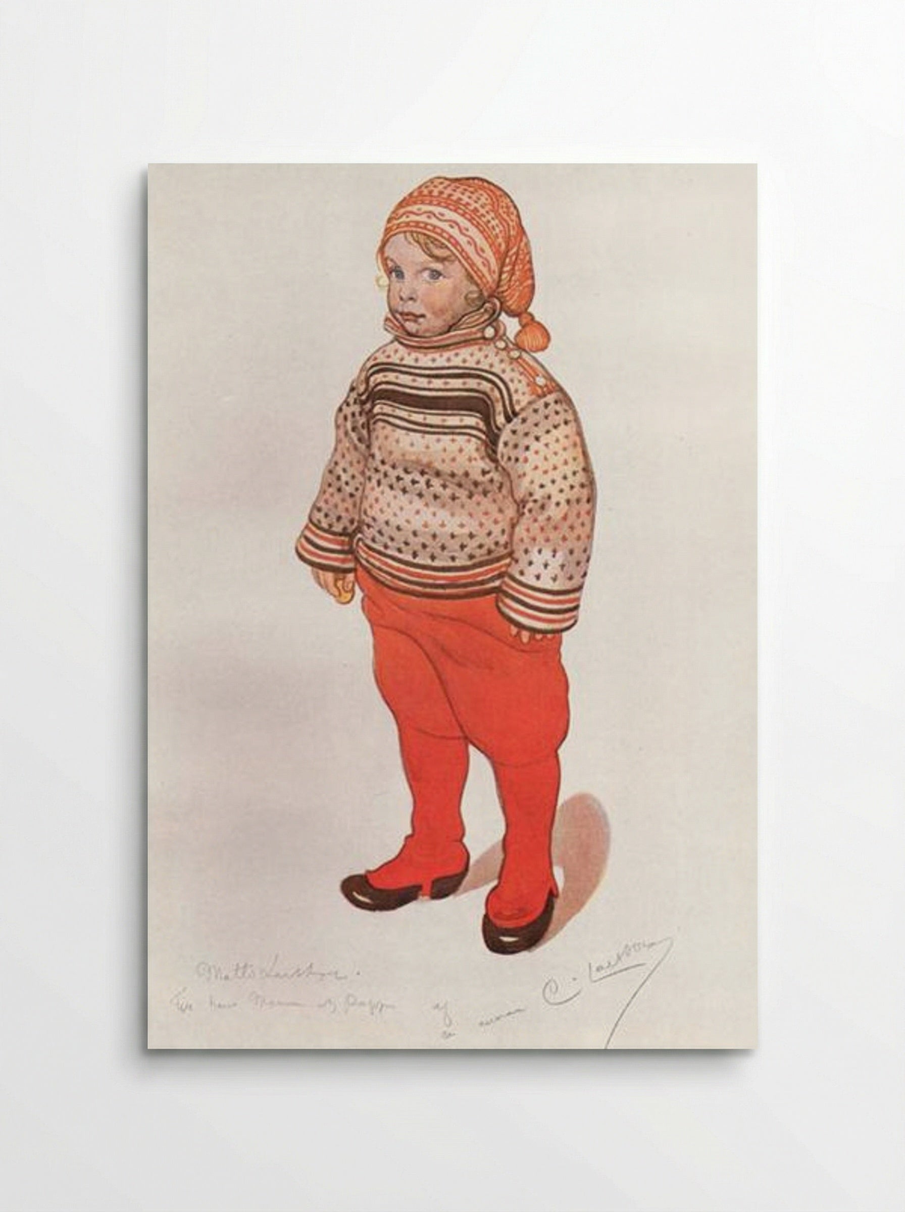 Lille Matts Larsson (Carl Larsson) - Carl Larsson - Poster