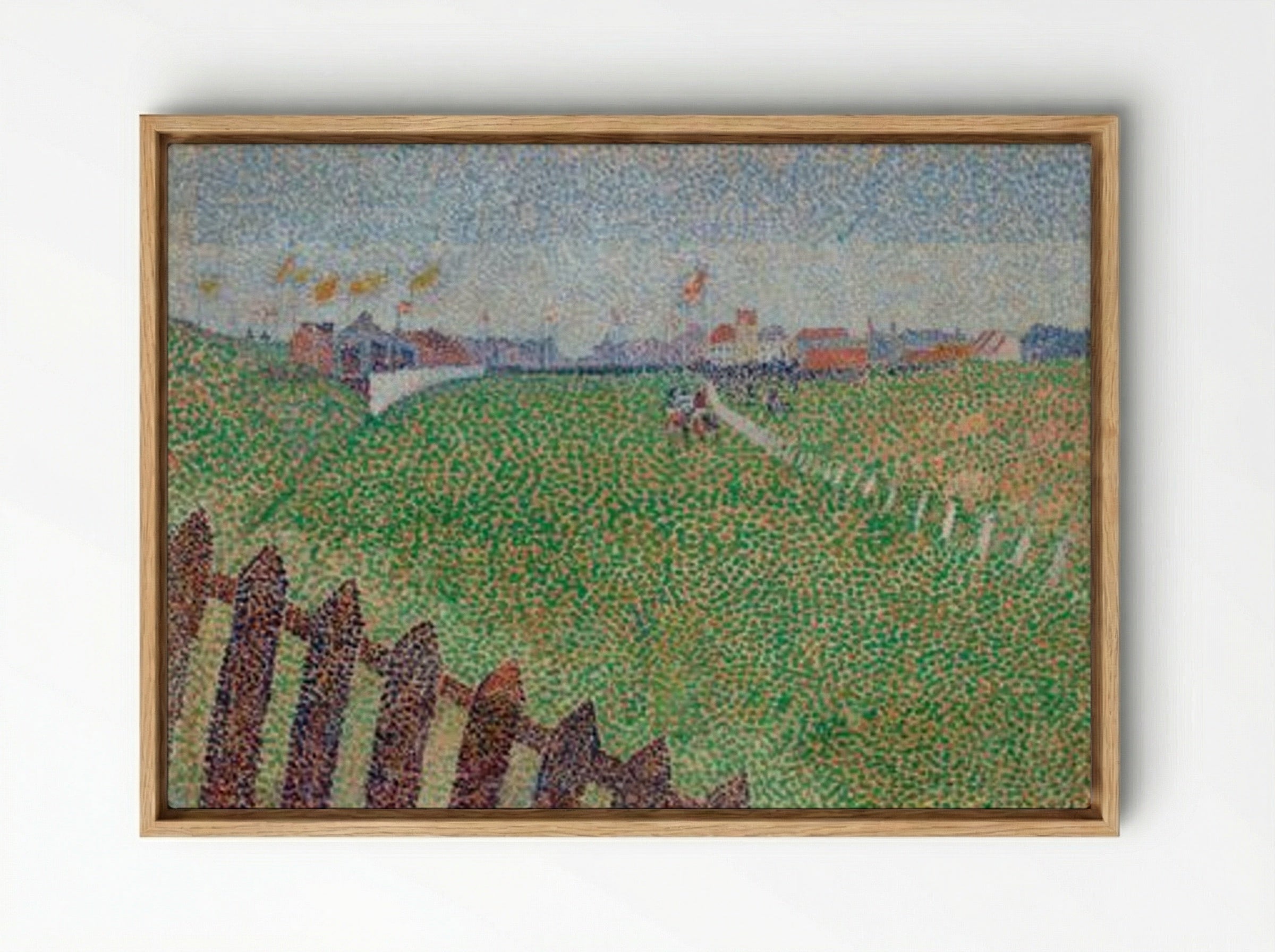The Wellington Racecourse in Drizzle, Ostende - Alfred William Finch - Framed Canvas Wood