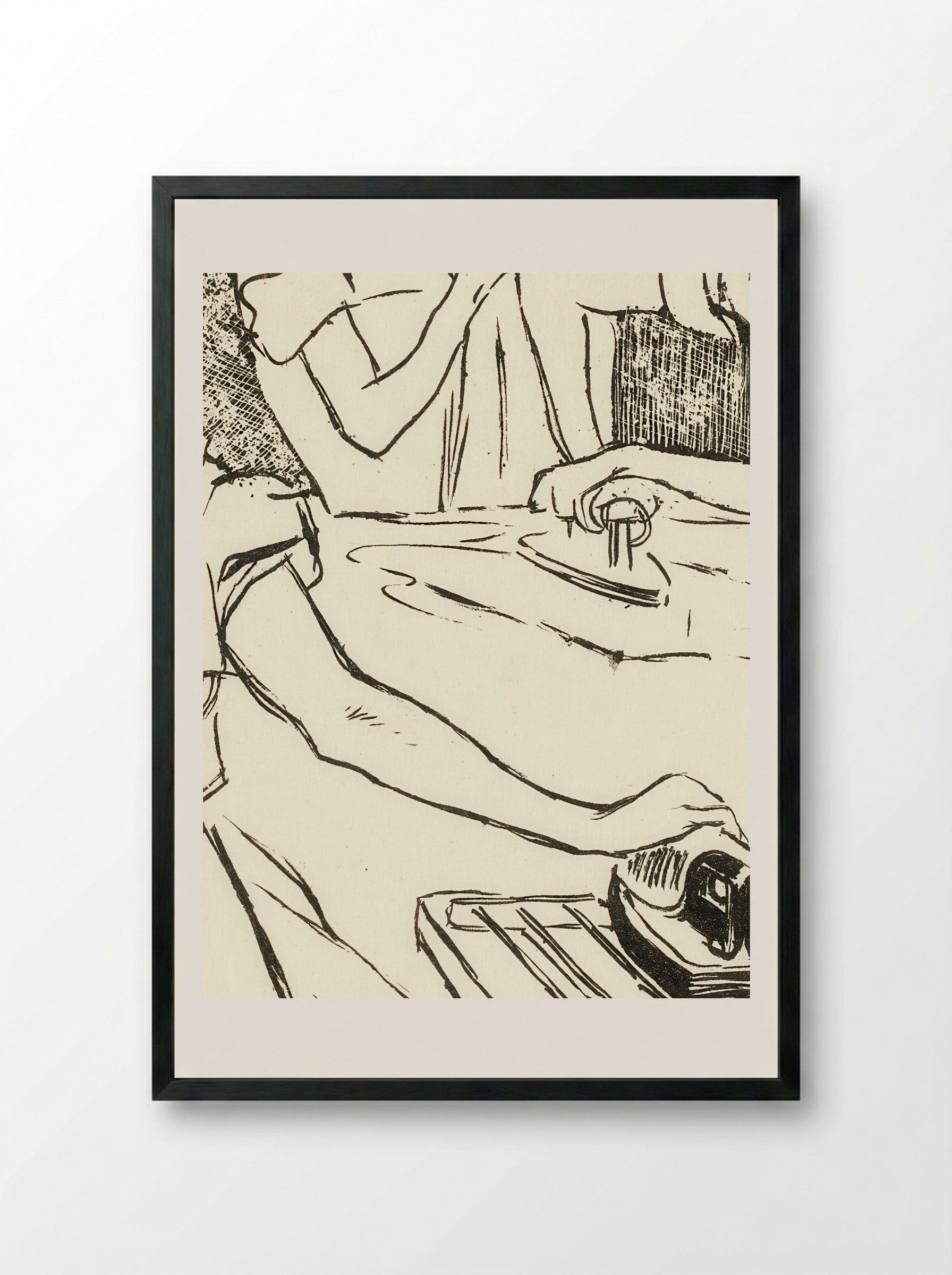 Les Blanchisseuses - Théophile Alexandre Steinlen - Framed Print Black