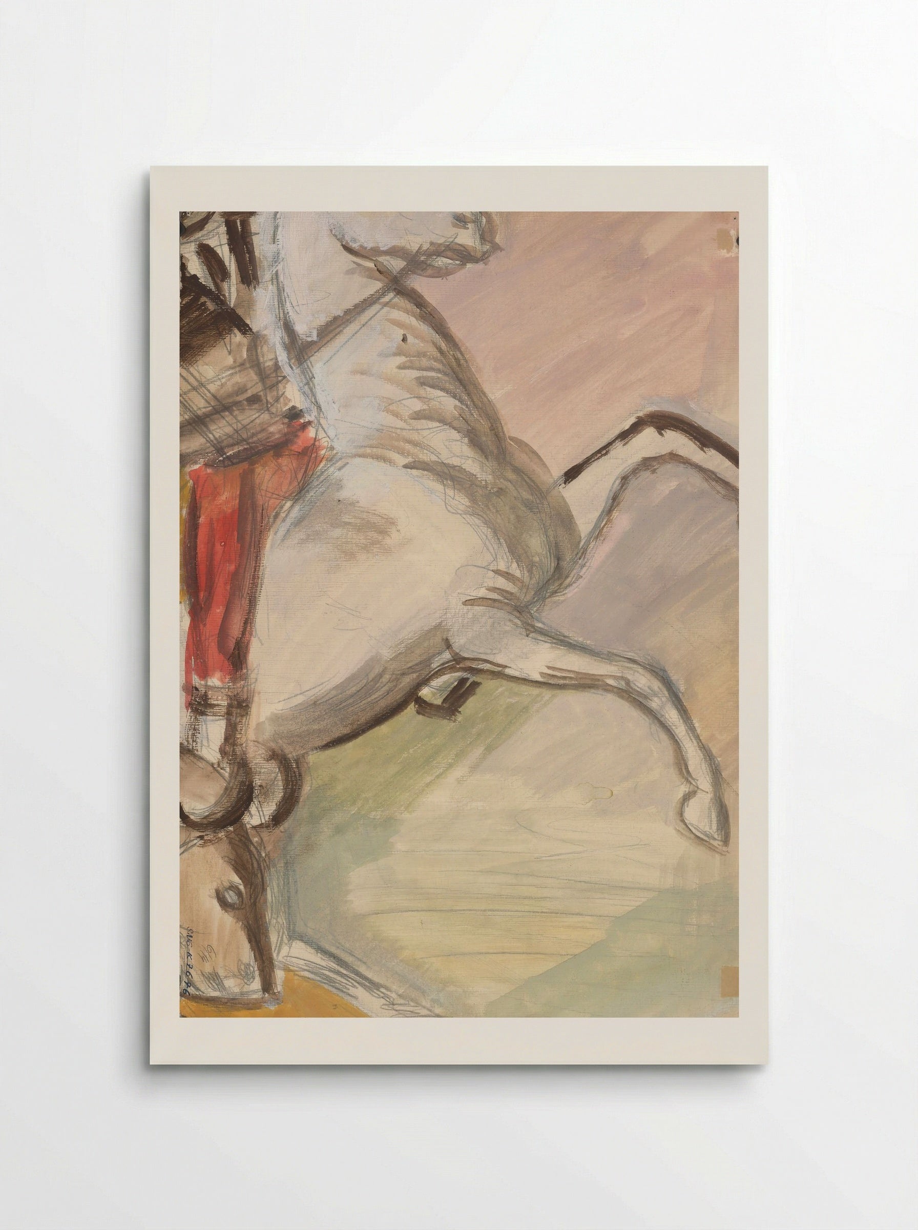 Study of a Horse and Rider - Cyprián Majerník - Poster