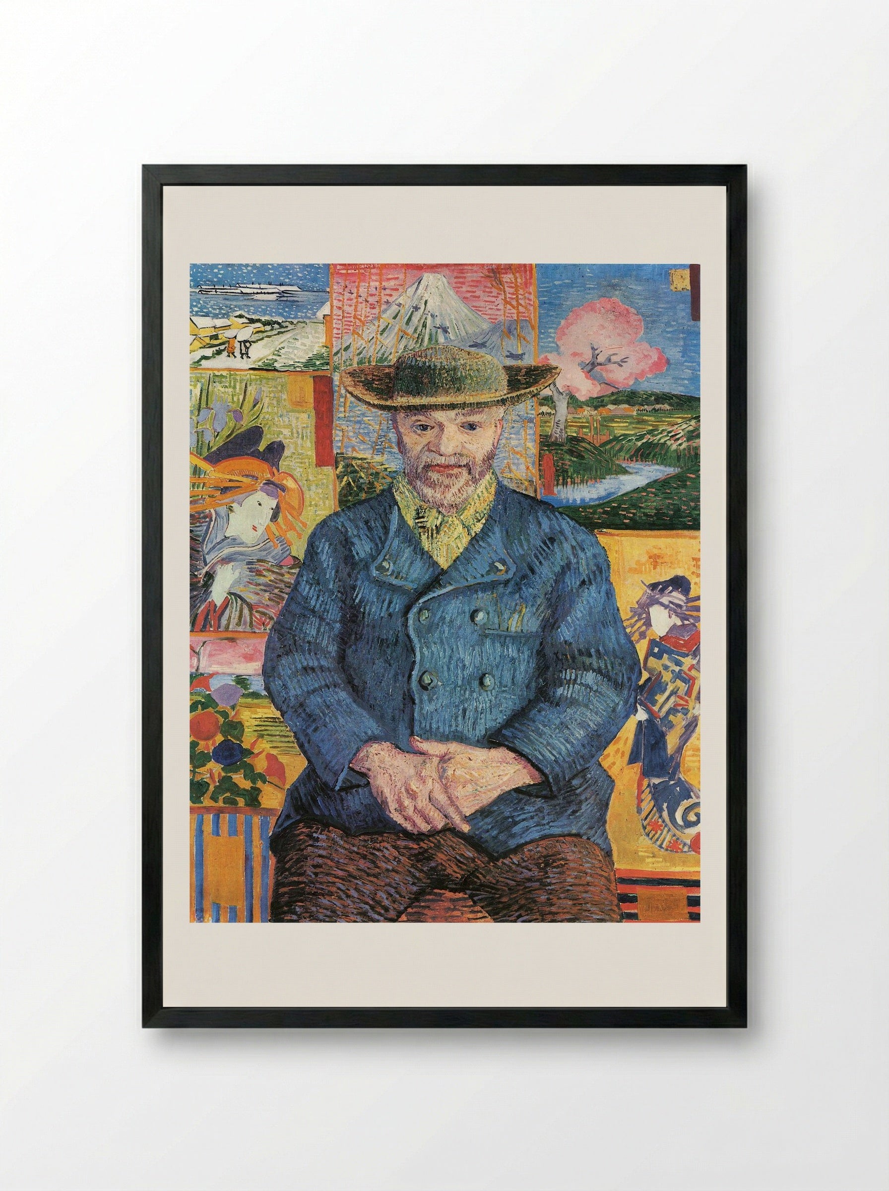Portrait of Père Tanguy - Vincent van Gogh - Framed Print Black