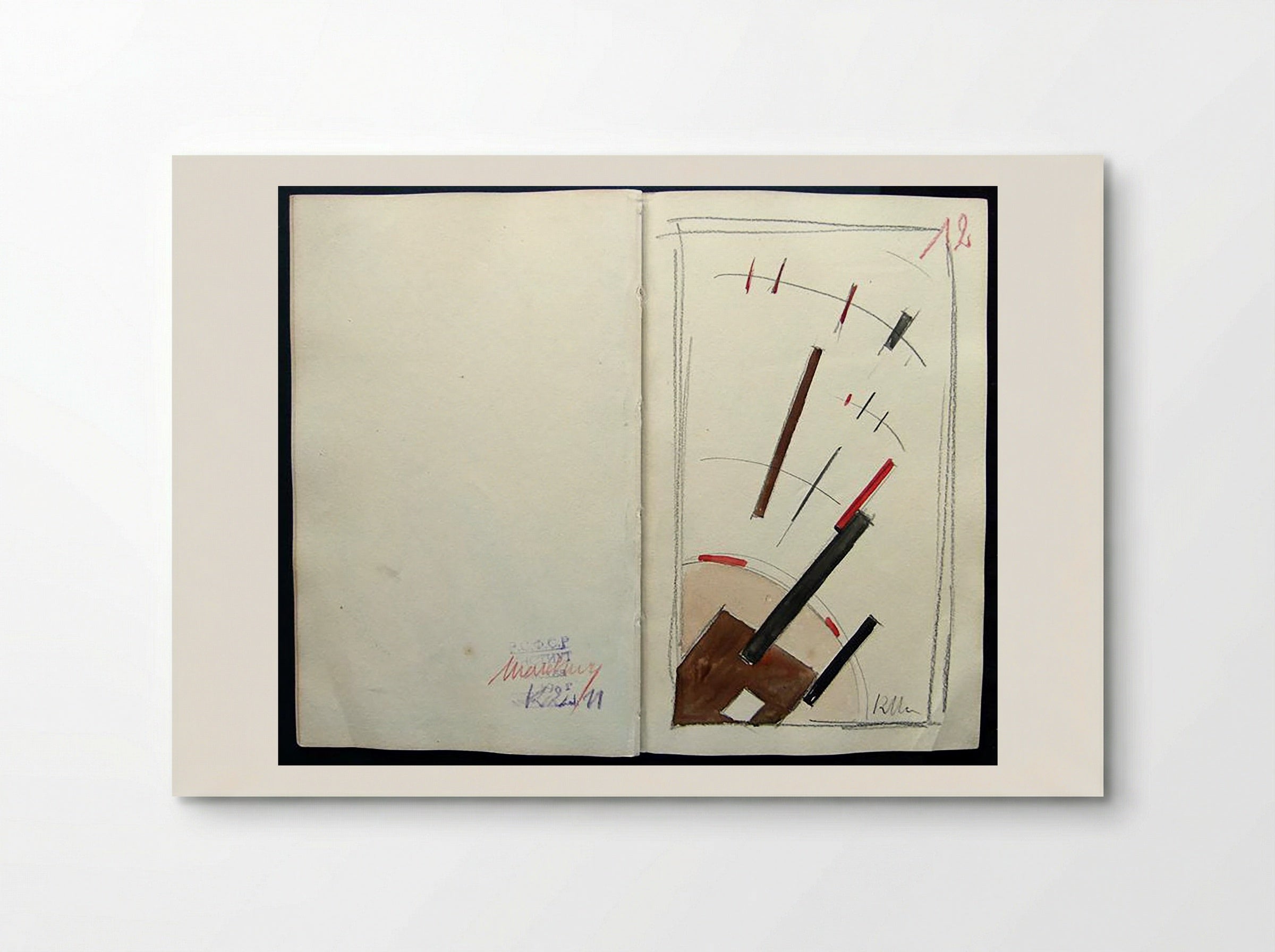 Suprematist Composition (Sketchbook Page) - Ivan Kliun - Poster