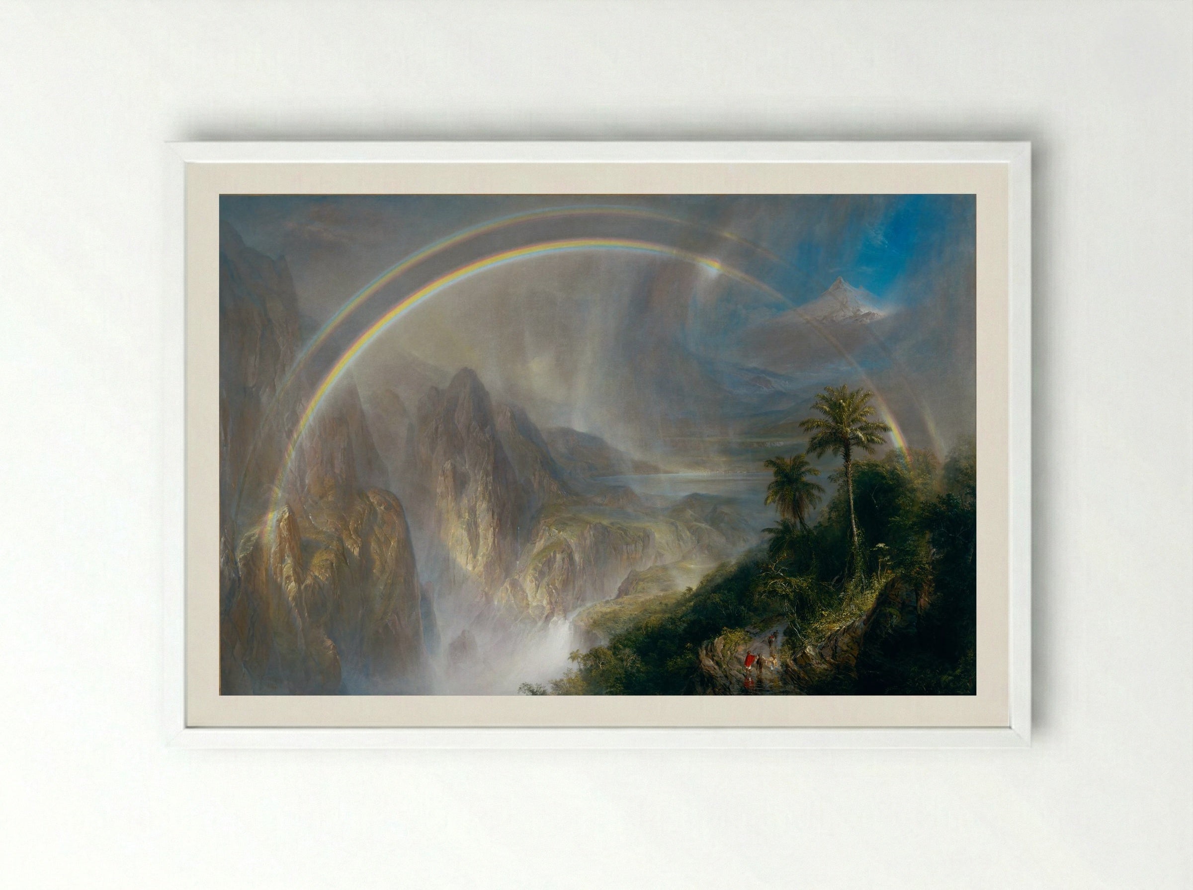 Rainy Season in the Tropics - Frederic Edwin Church - Framed Print White
