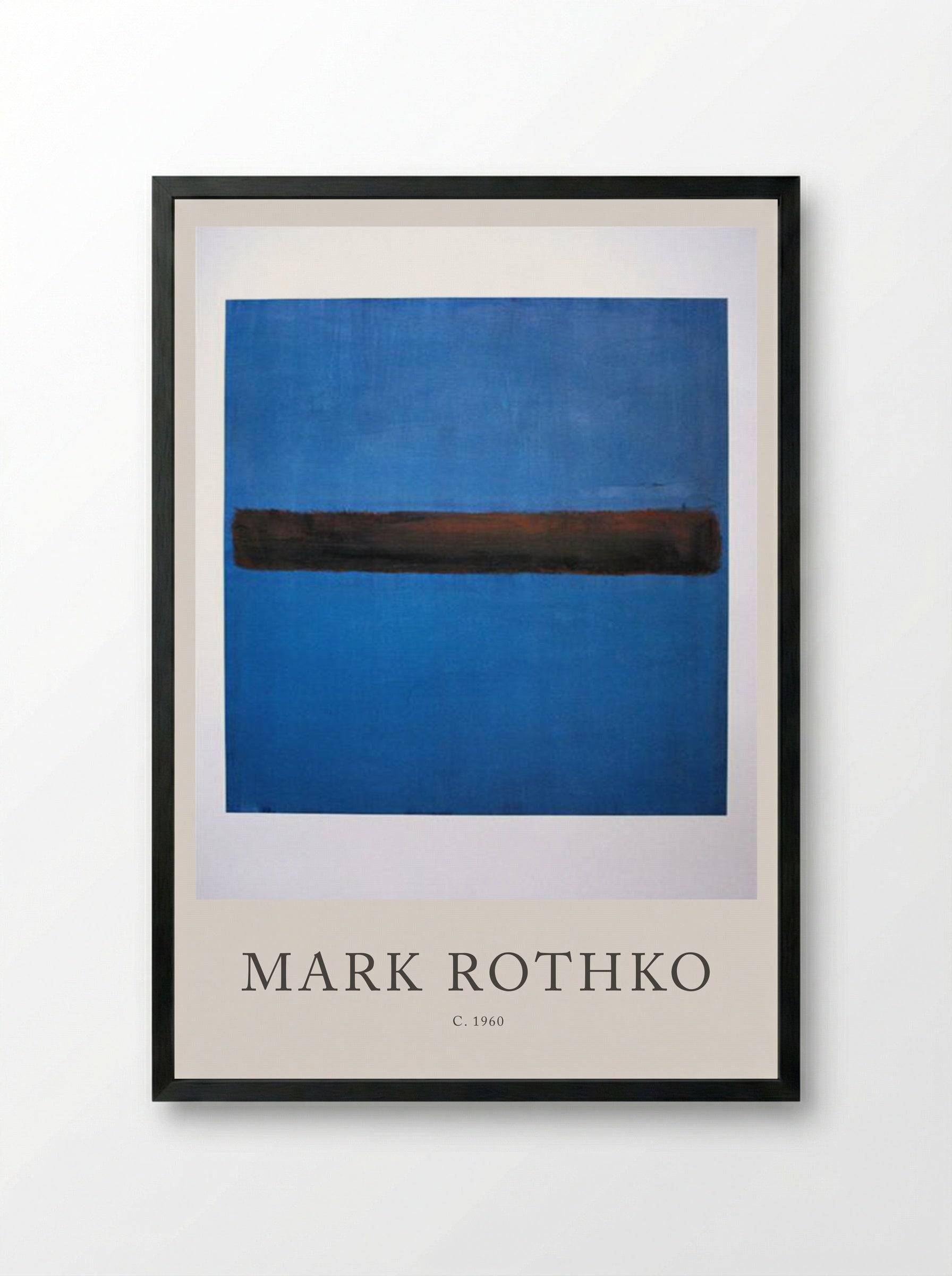Untitled (Blue and Brown) - Mark Rothko - Framed Print Black