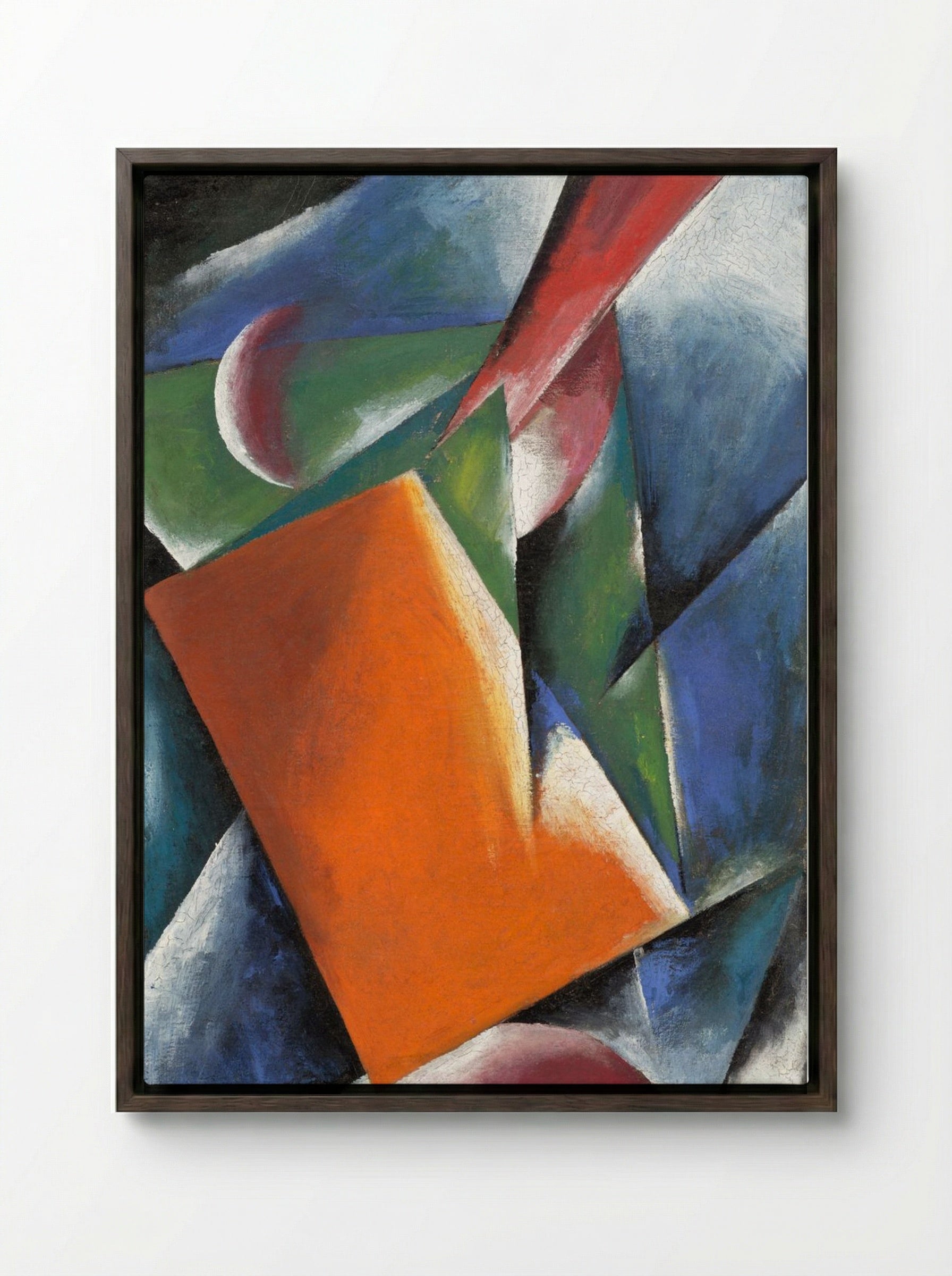 Architectonic Painting - Liubov Popova - Framed Canvas Dark Wood