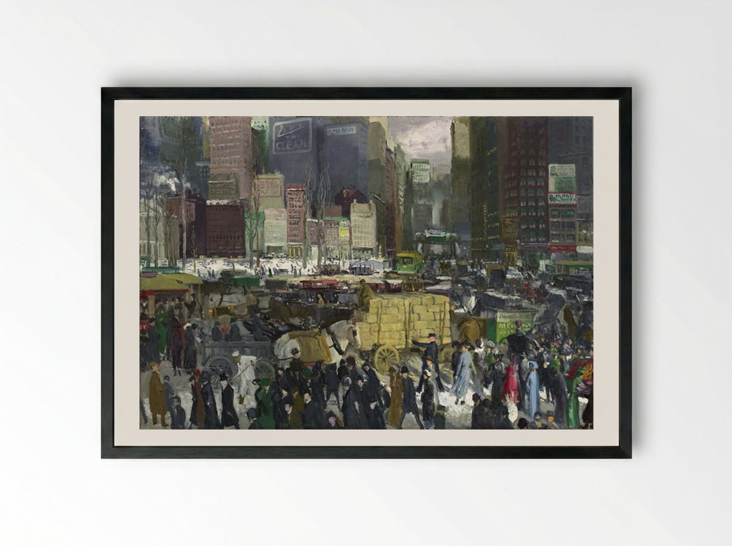 New York - George Bellows - Framed Print Black