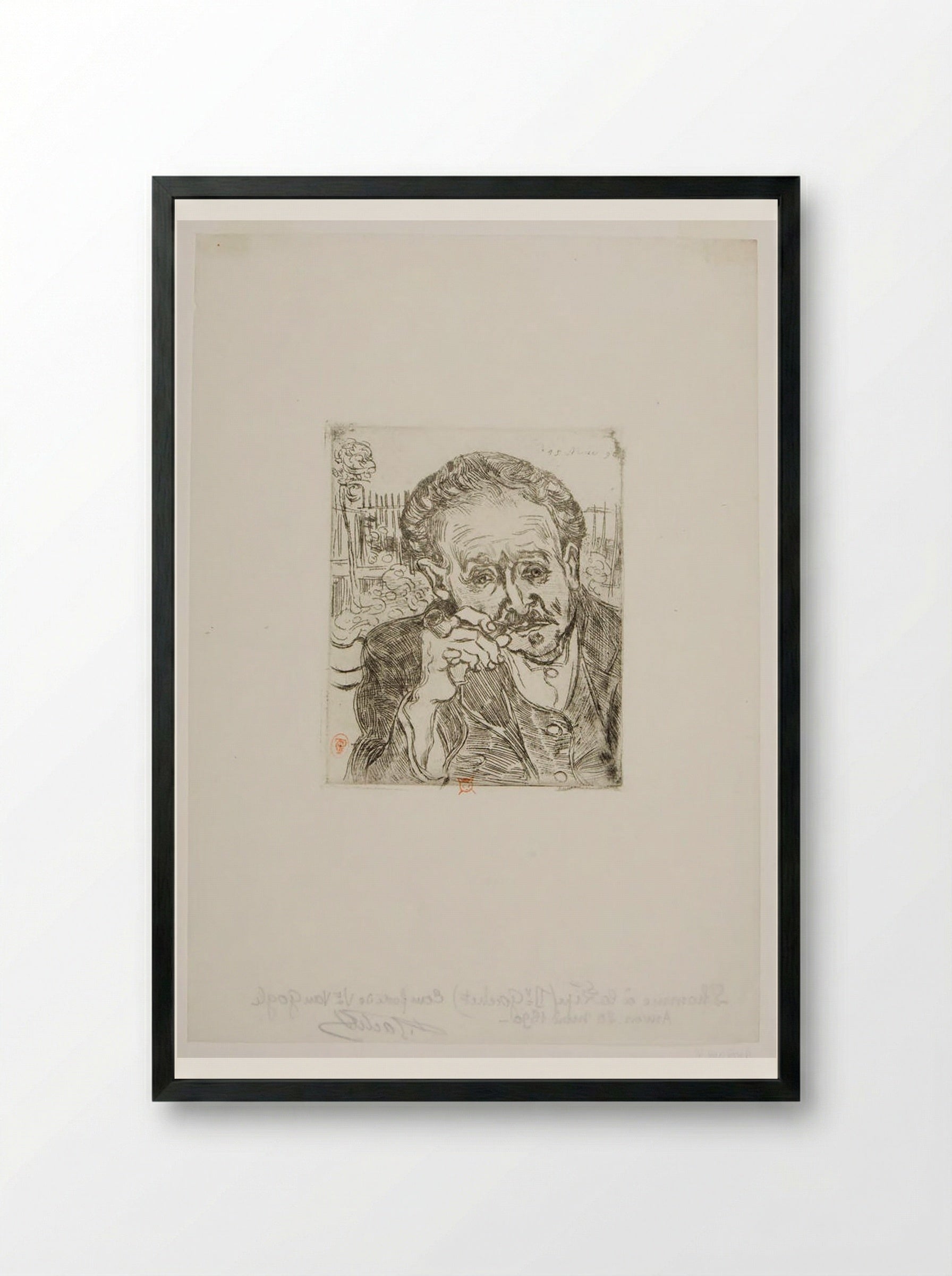 Dr. Gachet - Vincent van Gogh - Framed Print Black