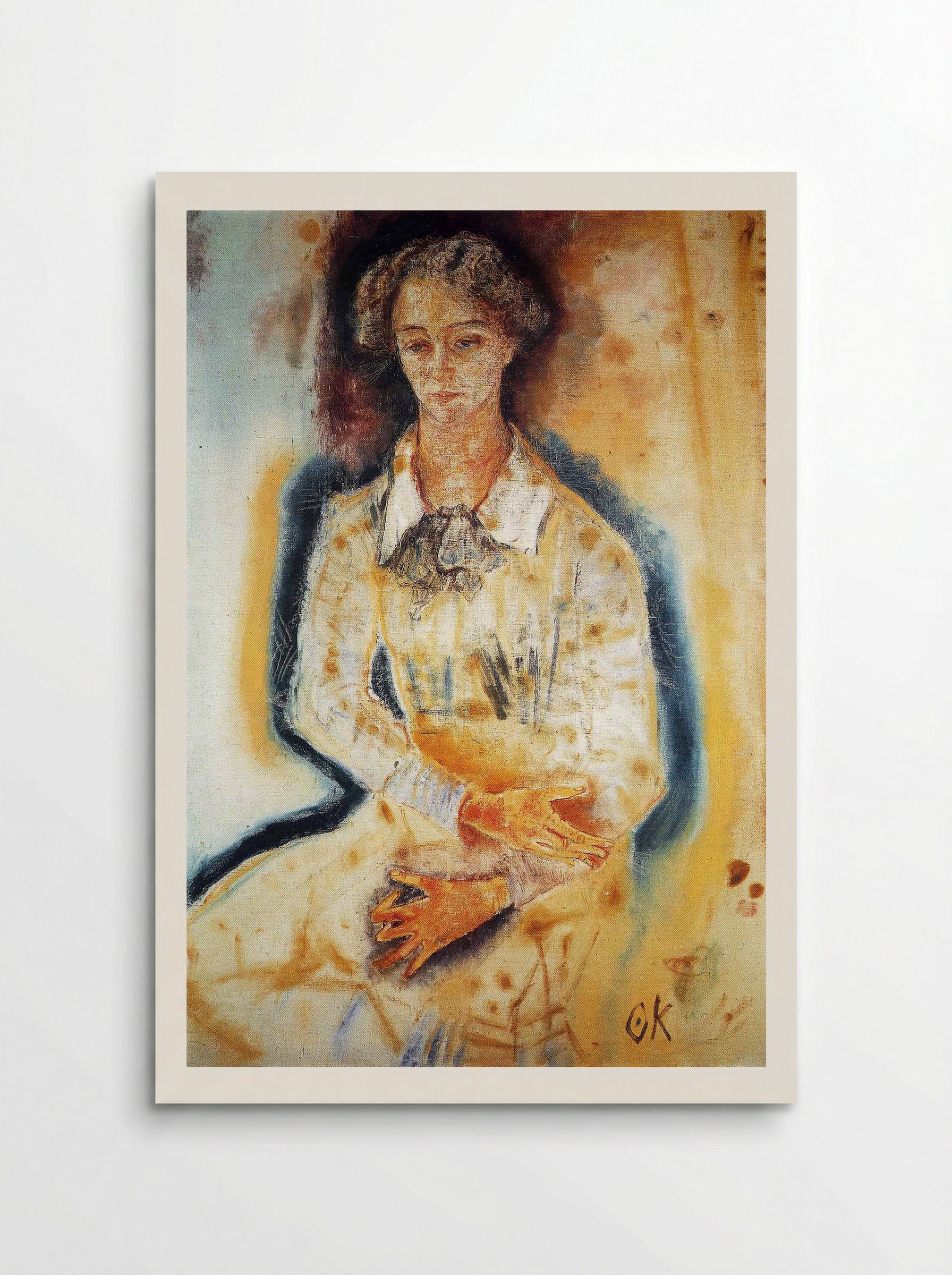 Portrait of Lotte Franzos - Oskar Kokoschka - Poster