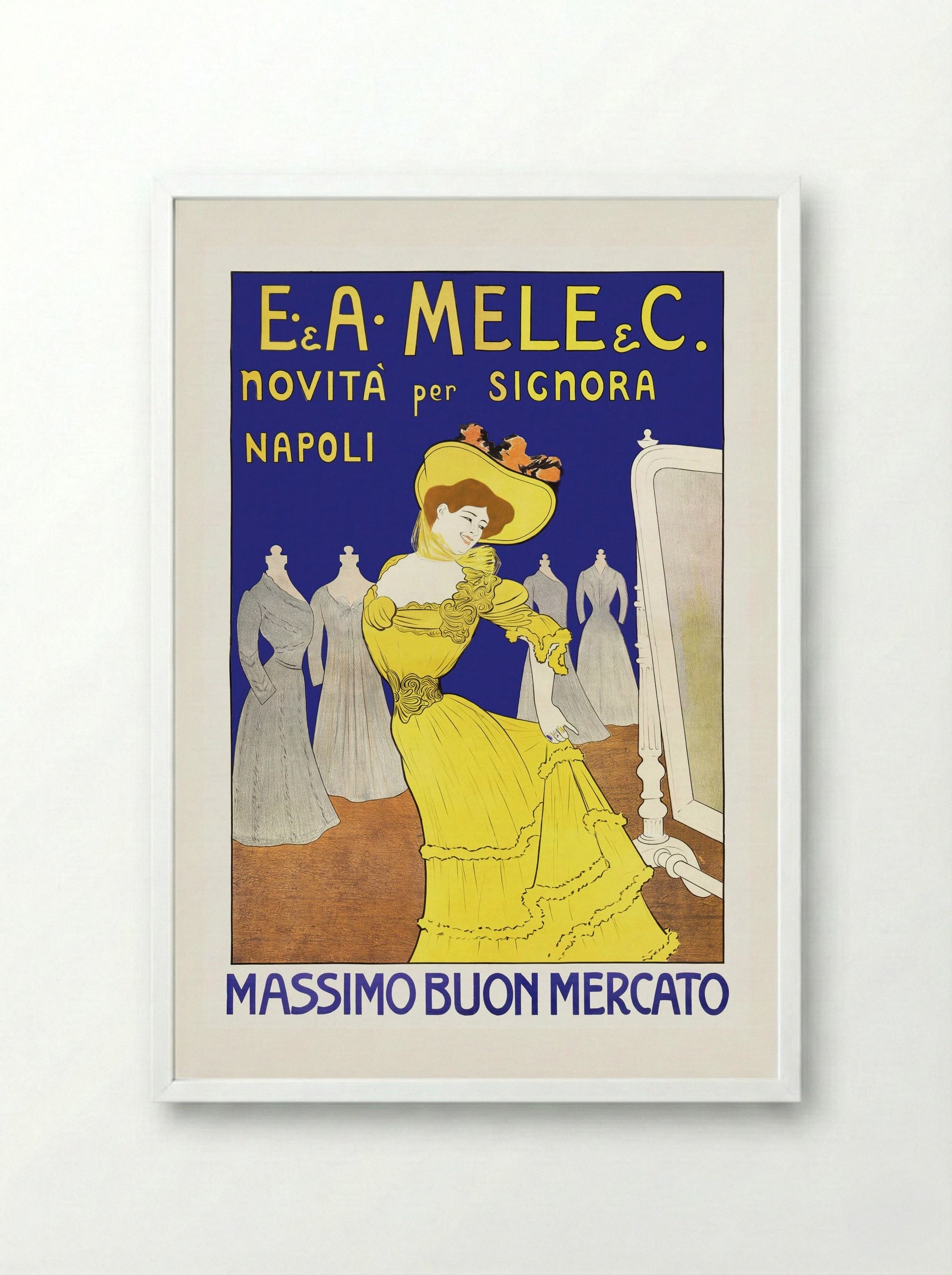 E. & A. Mele & C. - Novita per Signora - Leonetto Cappiello - Framed Print White