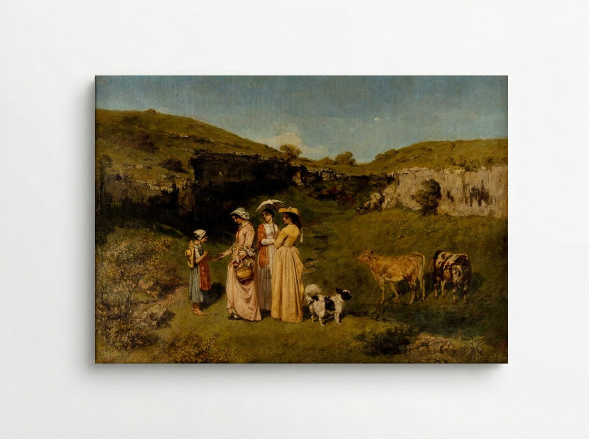 Young Ladies of the Village - Gustave Courbet - Canvas