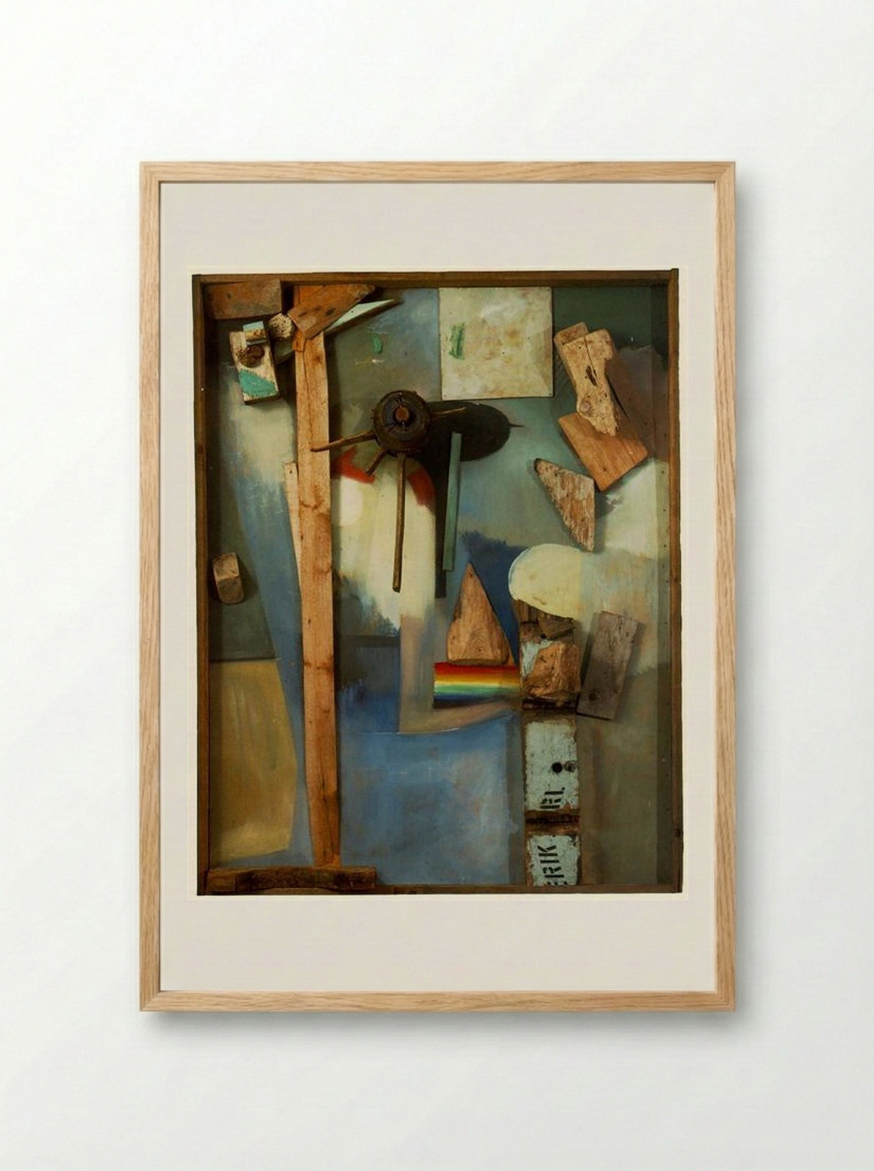 Merzpicture with Rainbow - Kurt Schwitters - Framed Print Wood