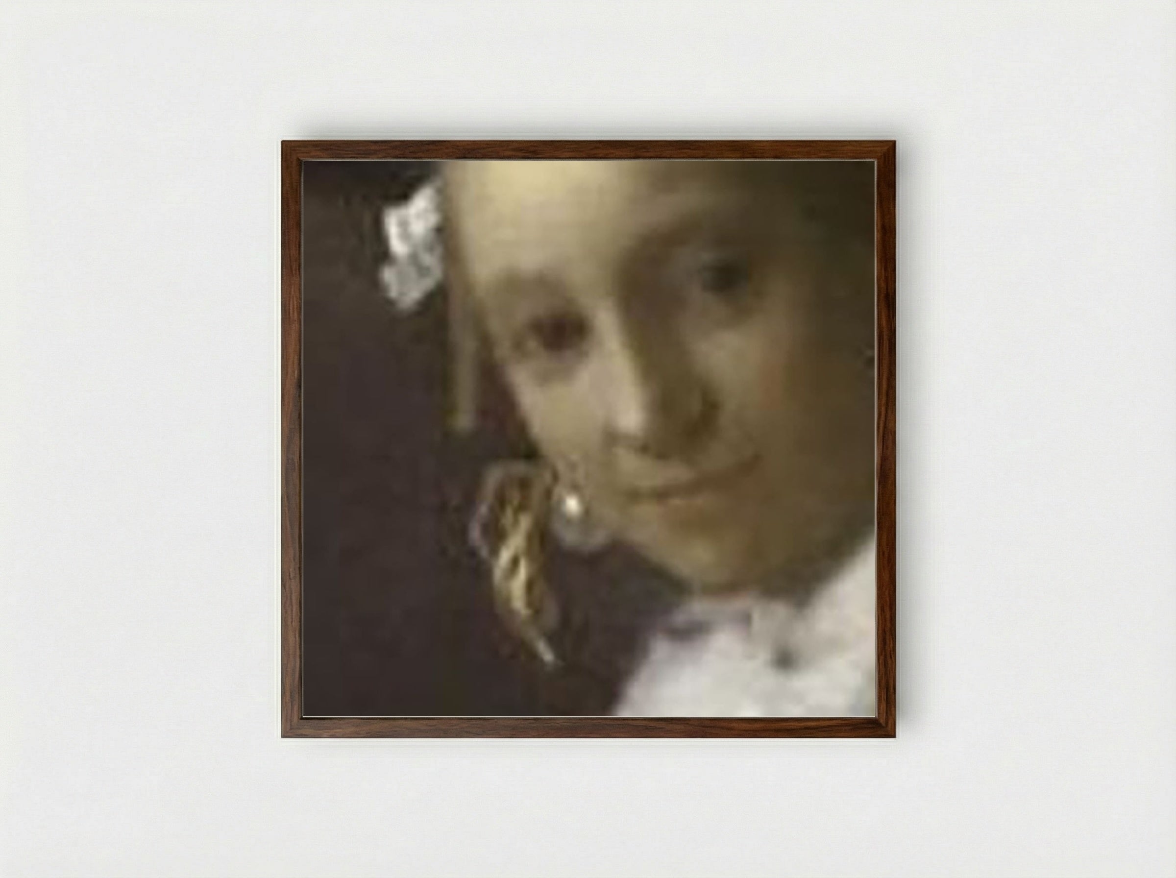 A Lady Writing - Johannes Vermeer - Framed Print Dark Wood