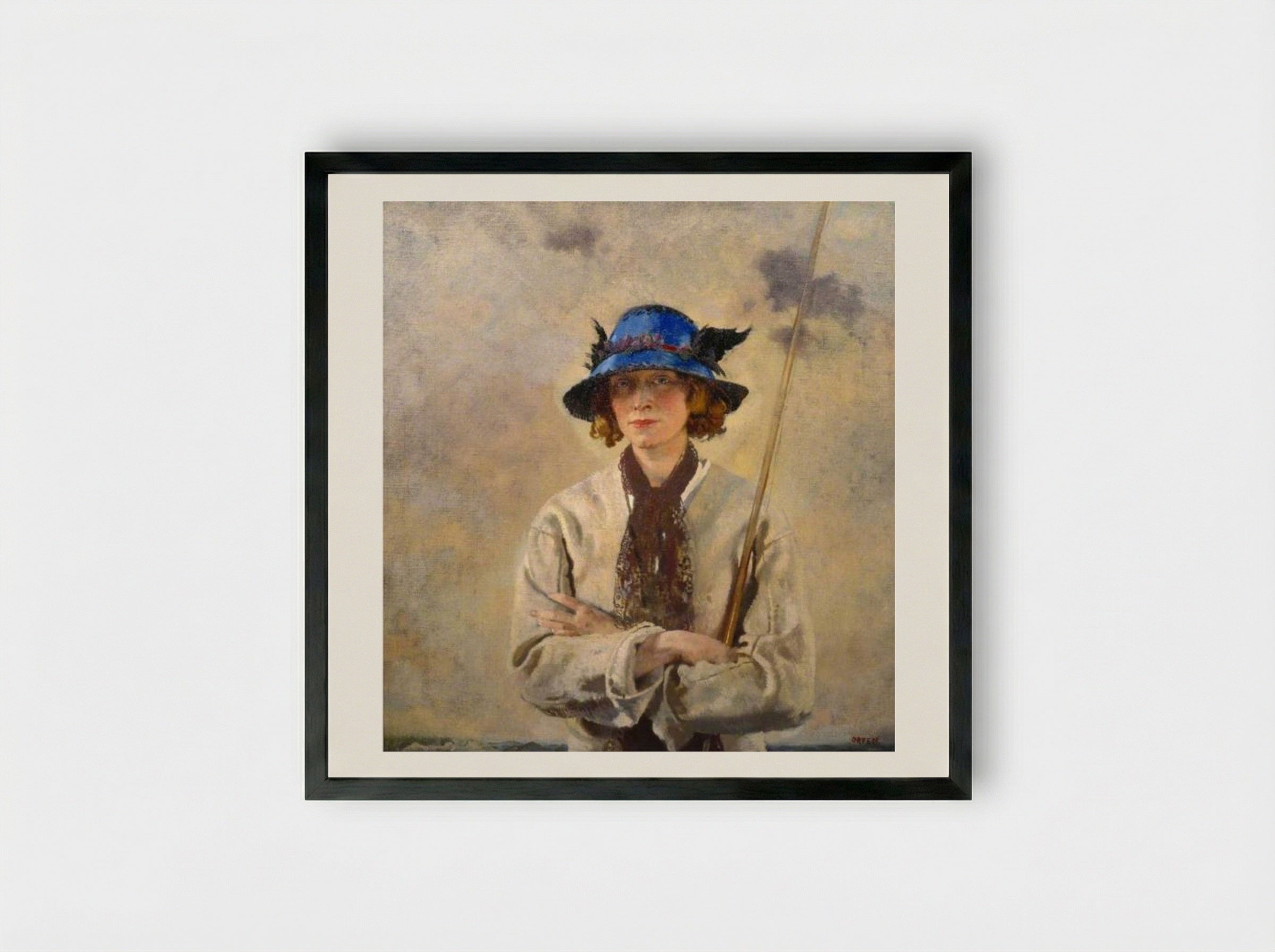 The Angler - William Orpen - Framed Print Black
