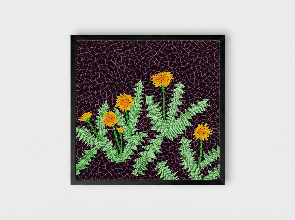 Dandelions - Yayoi Kusama - Framed Print Black