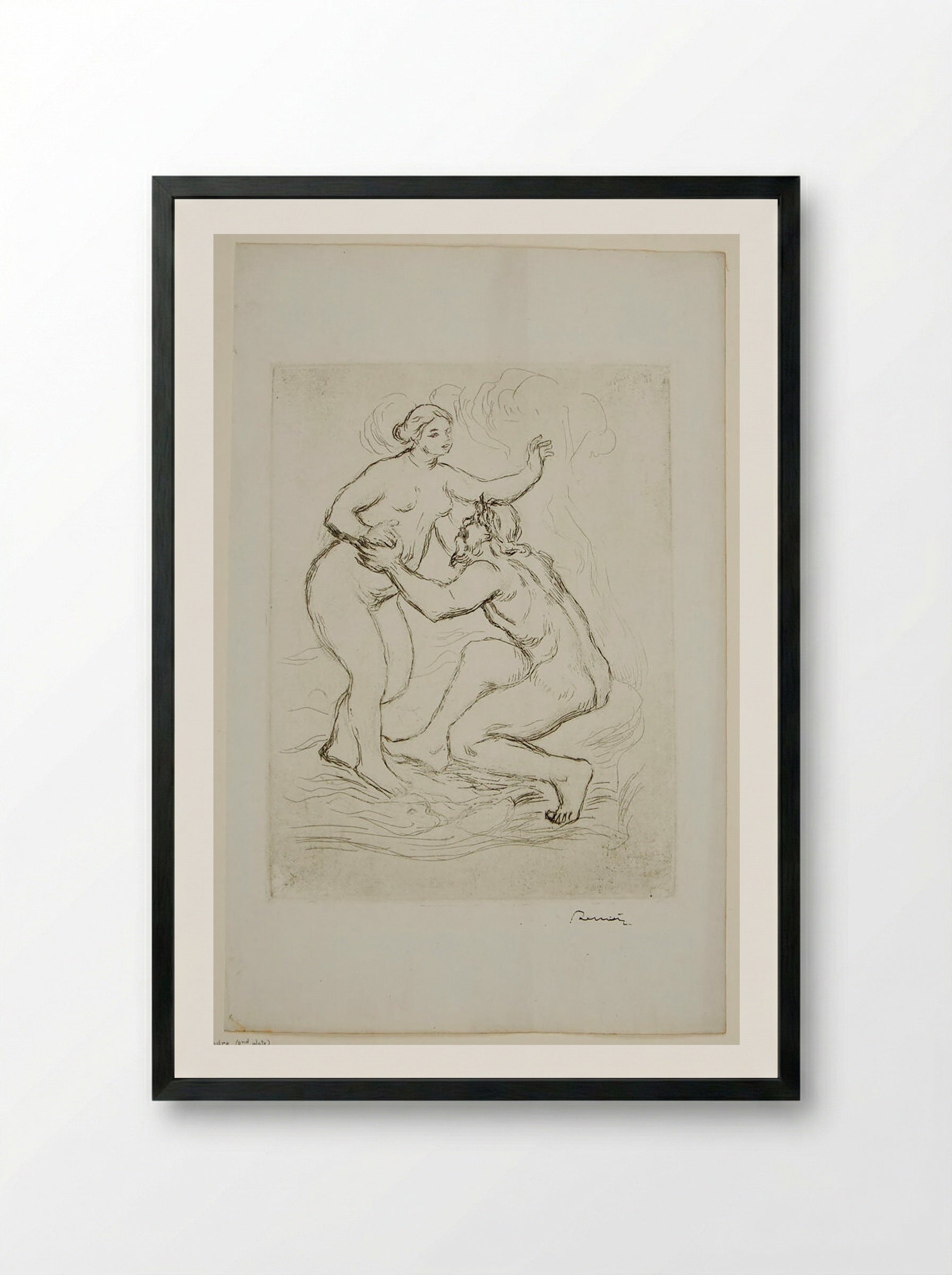 Scamandre River - Pierre-Auguste Renoir - Framed Print Black