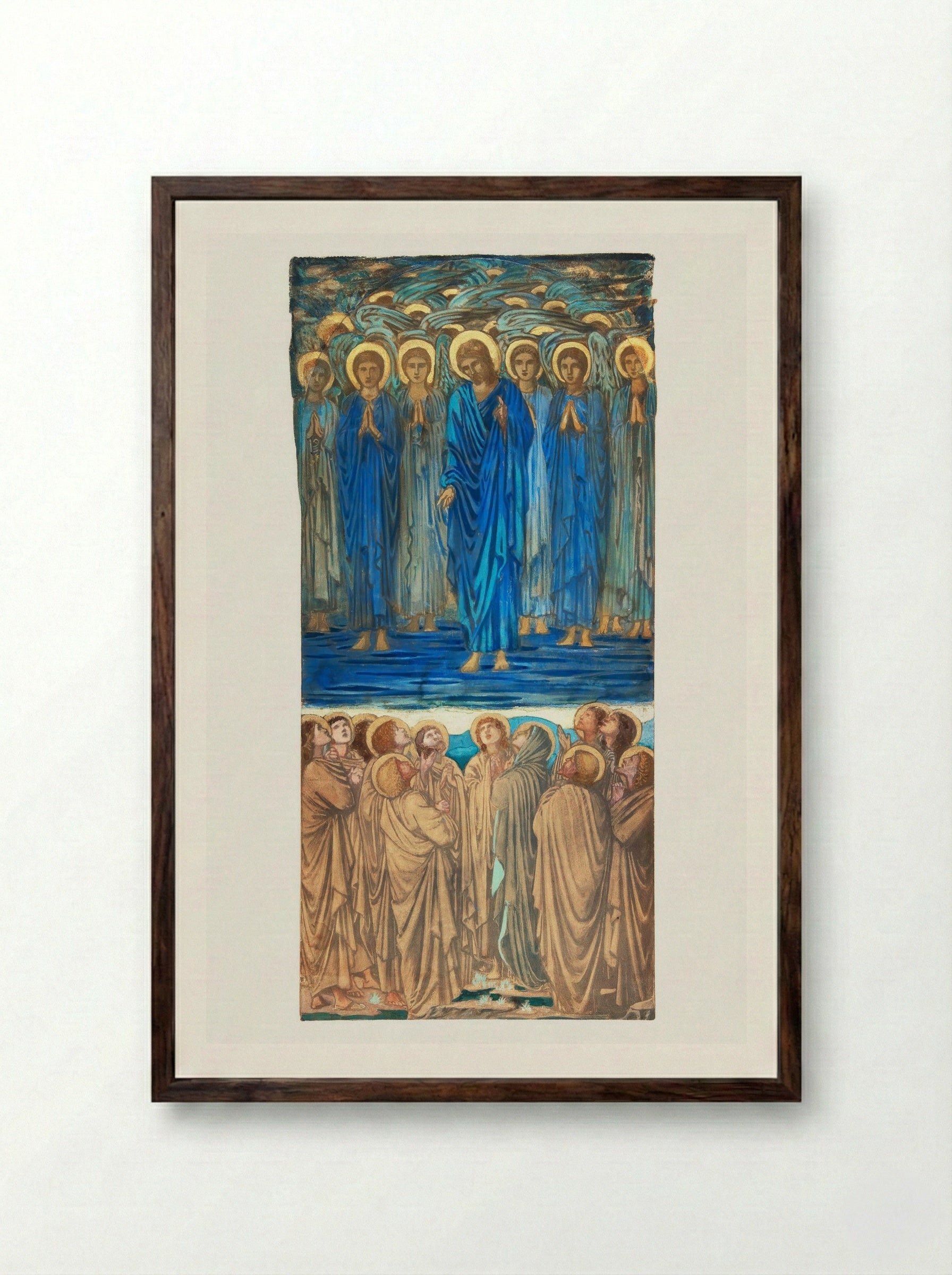 Study for 'The Ascension of Christ' - Edward Burne-Jones - Framed Print Dark Wood