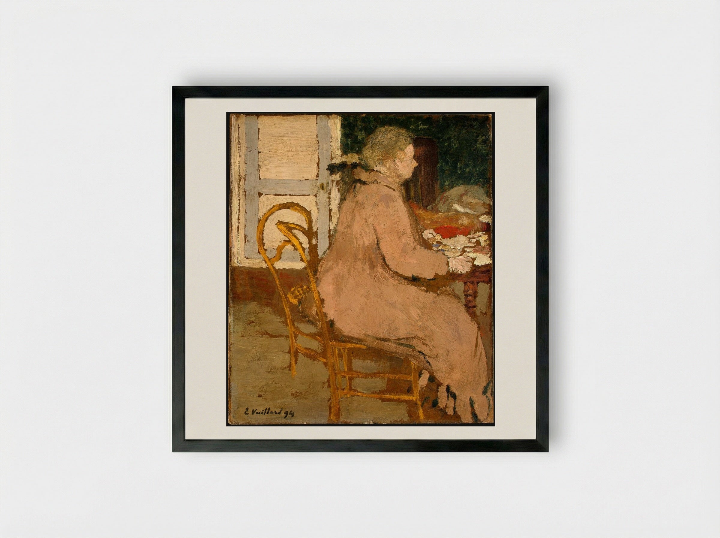 Breakfast - Édouard Vuillard - Framed Print Black