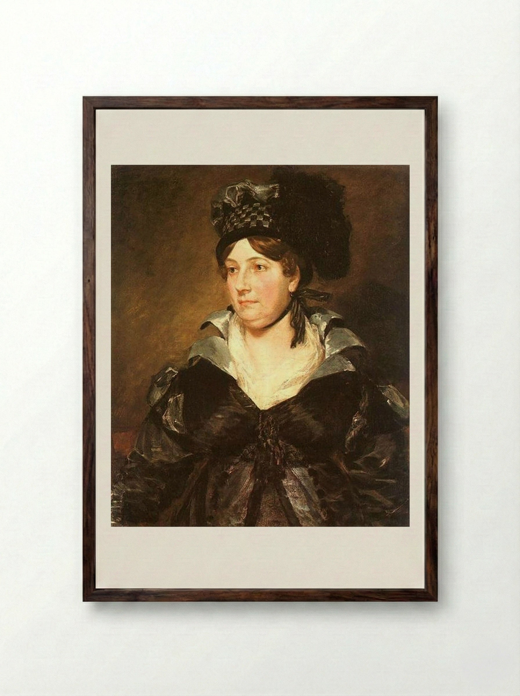 Mrs. James Pulham Sr. (Frances Amys, ca. 1766–1856) - John Constable - Framed Print Dark Wood