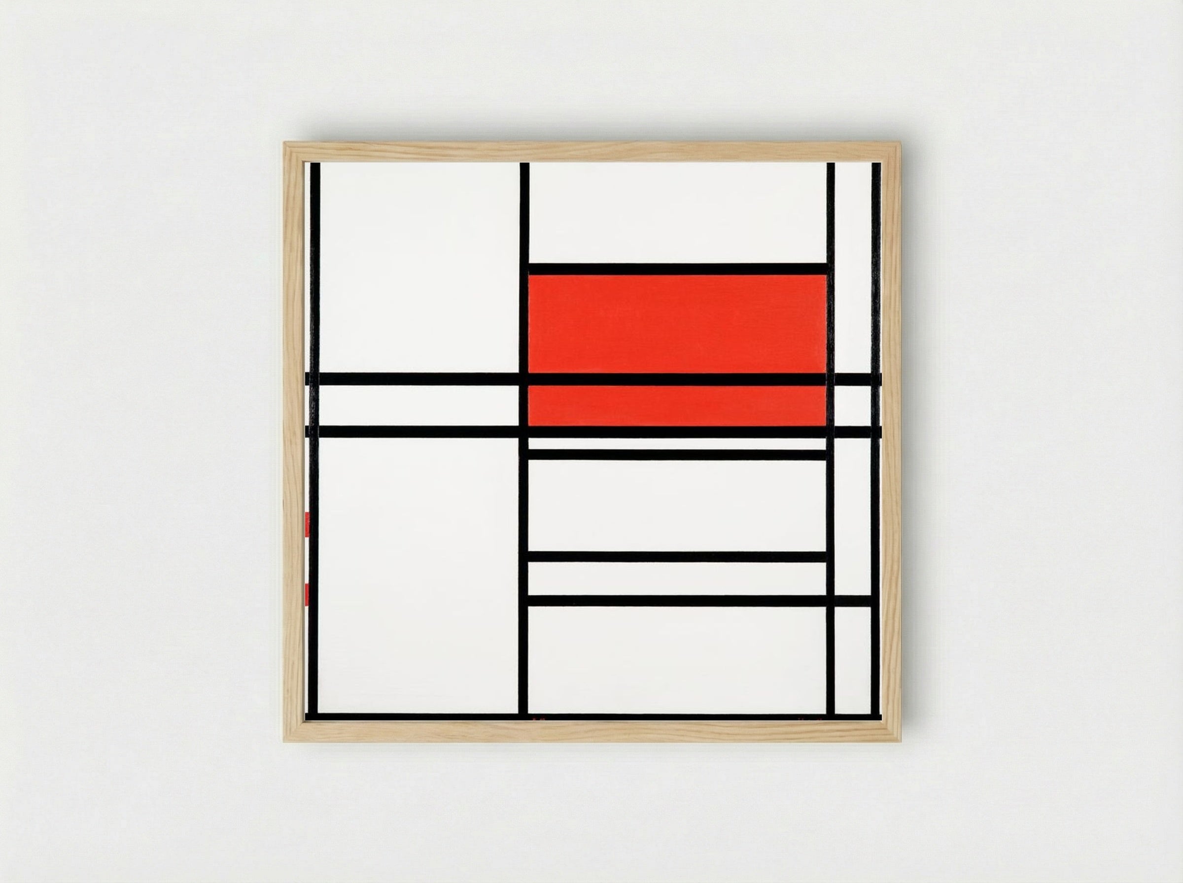 Composition No. 4 with Red and Blue - Piet Mondrian - Framed Print Wood