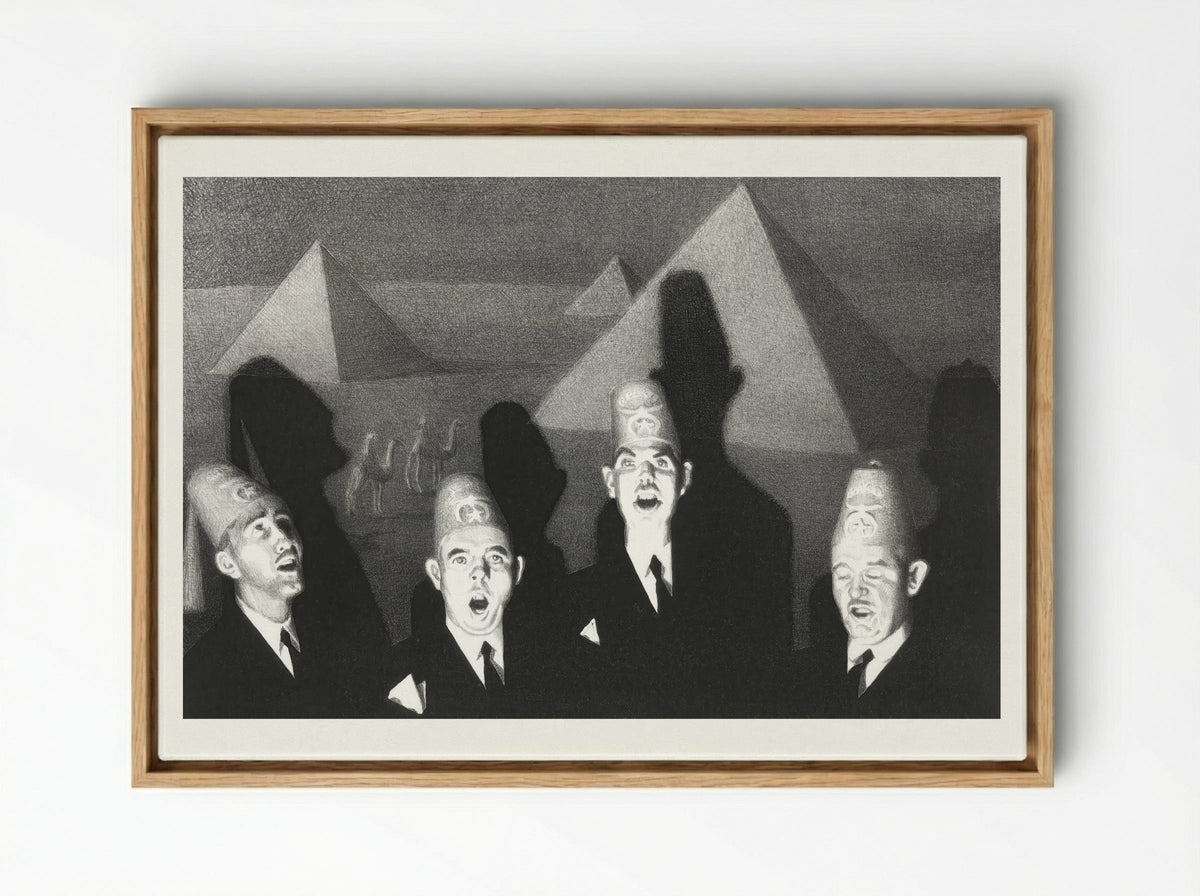Shriner's Quartet - Grant Wood - Framed Canvas Wood