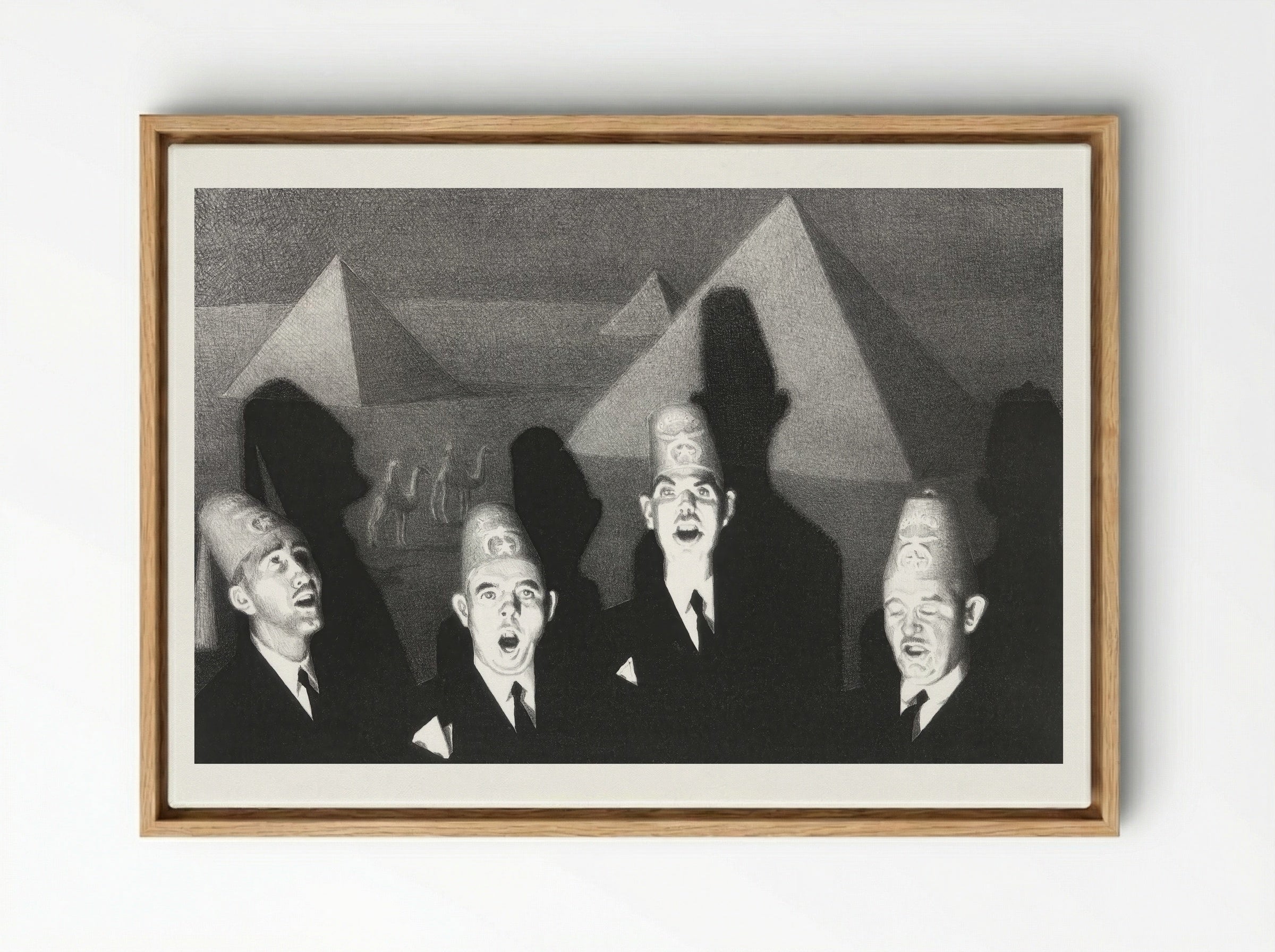 Shriner's Quartet - Grant Wood - Framed Canvas Wood