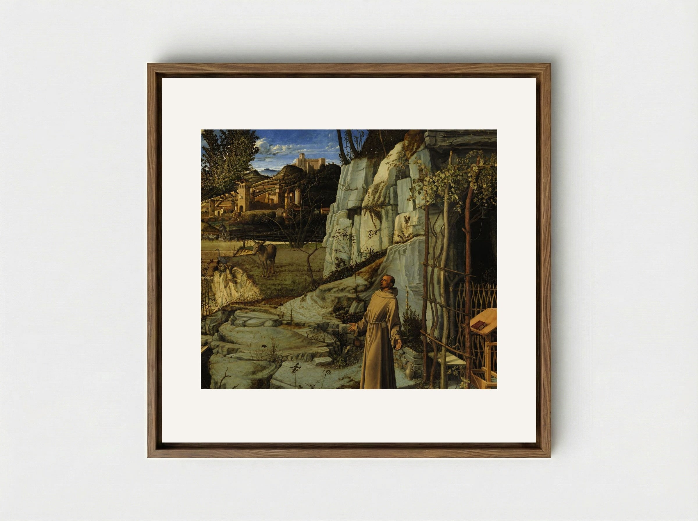 Saint Francis in the Desert - Giovanni Bellini - Framed Canvas Wood