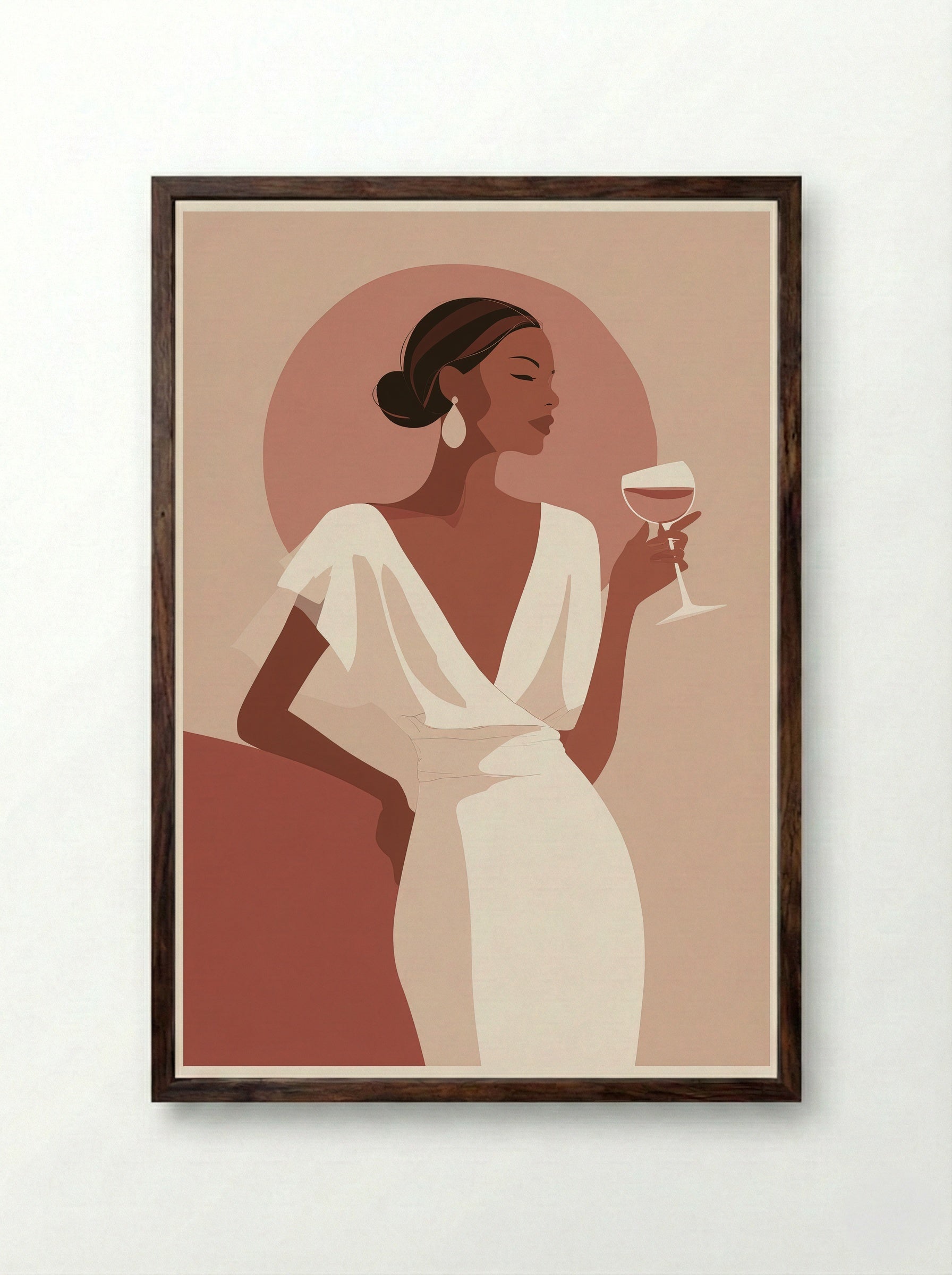 Blush Hour - Framed Print Dark Wood