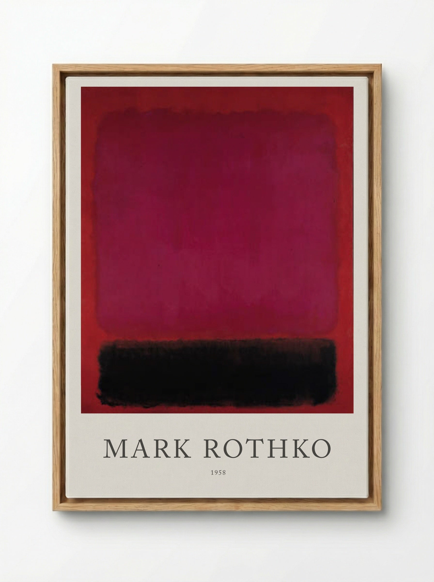 Untitled (Magenta, Red, and Black) - Mark Rothko - Framed Canvas Wood