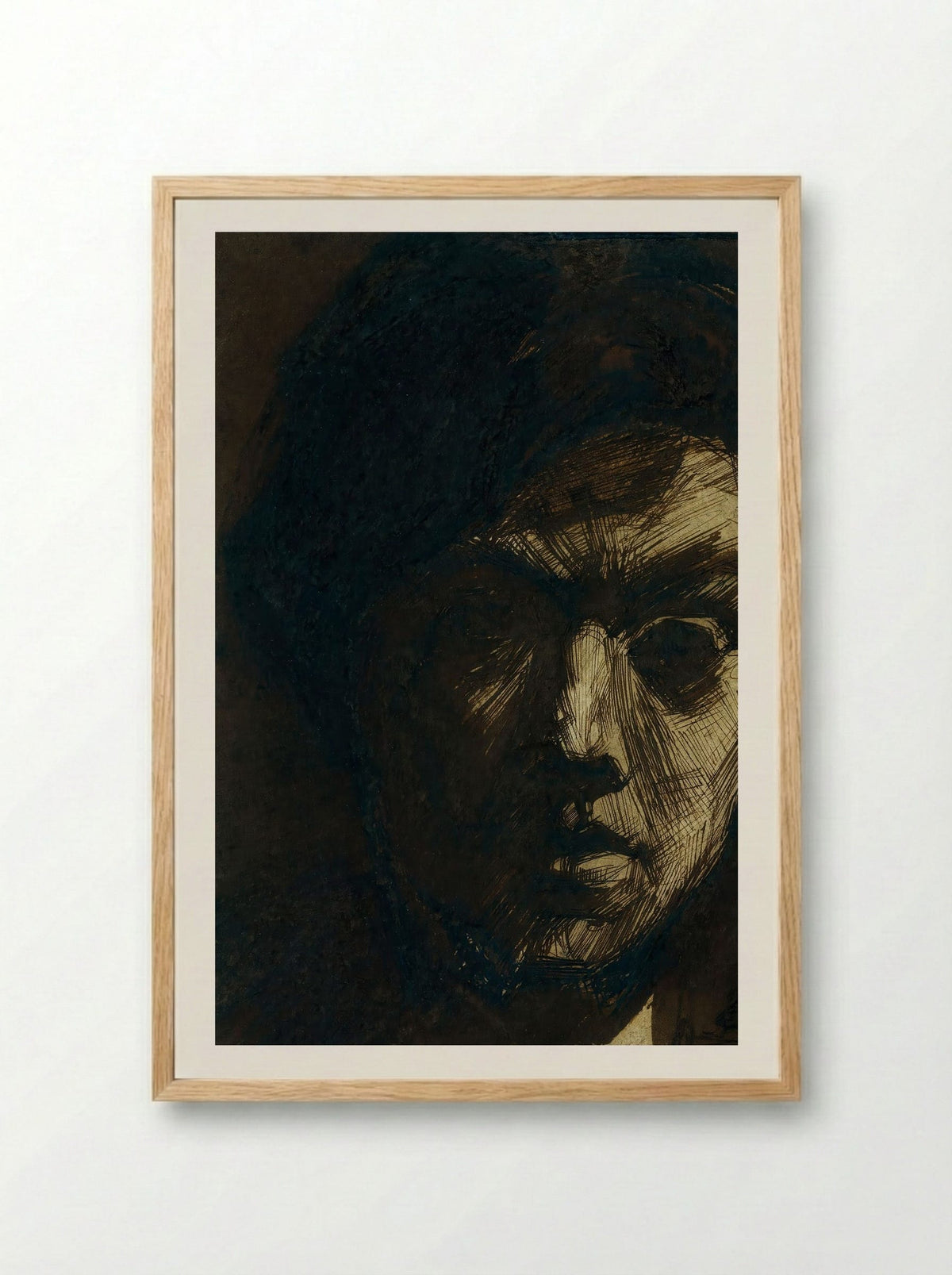 Self-Portrait of the Painter Jan Toorop - Jan Toorop - Framed Print Wood