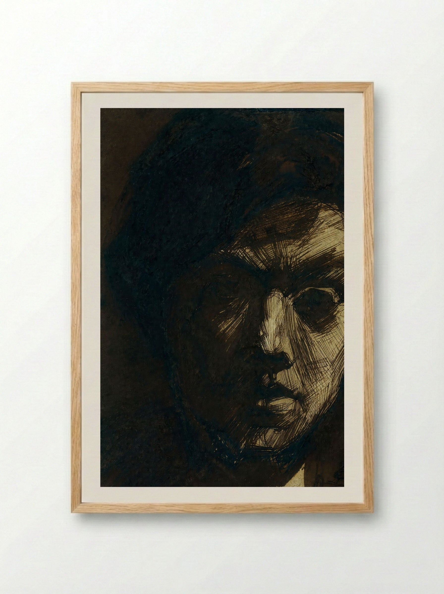 Self-Portrait of the Painter Jan Toorop - Jan Toorop - Framed Print Wood