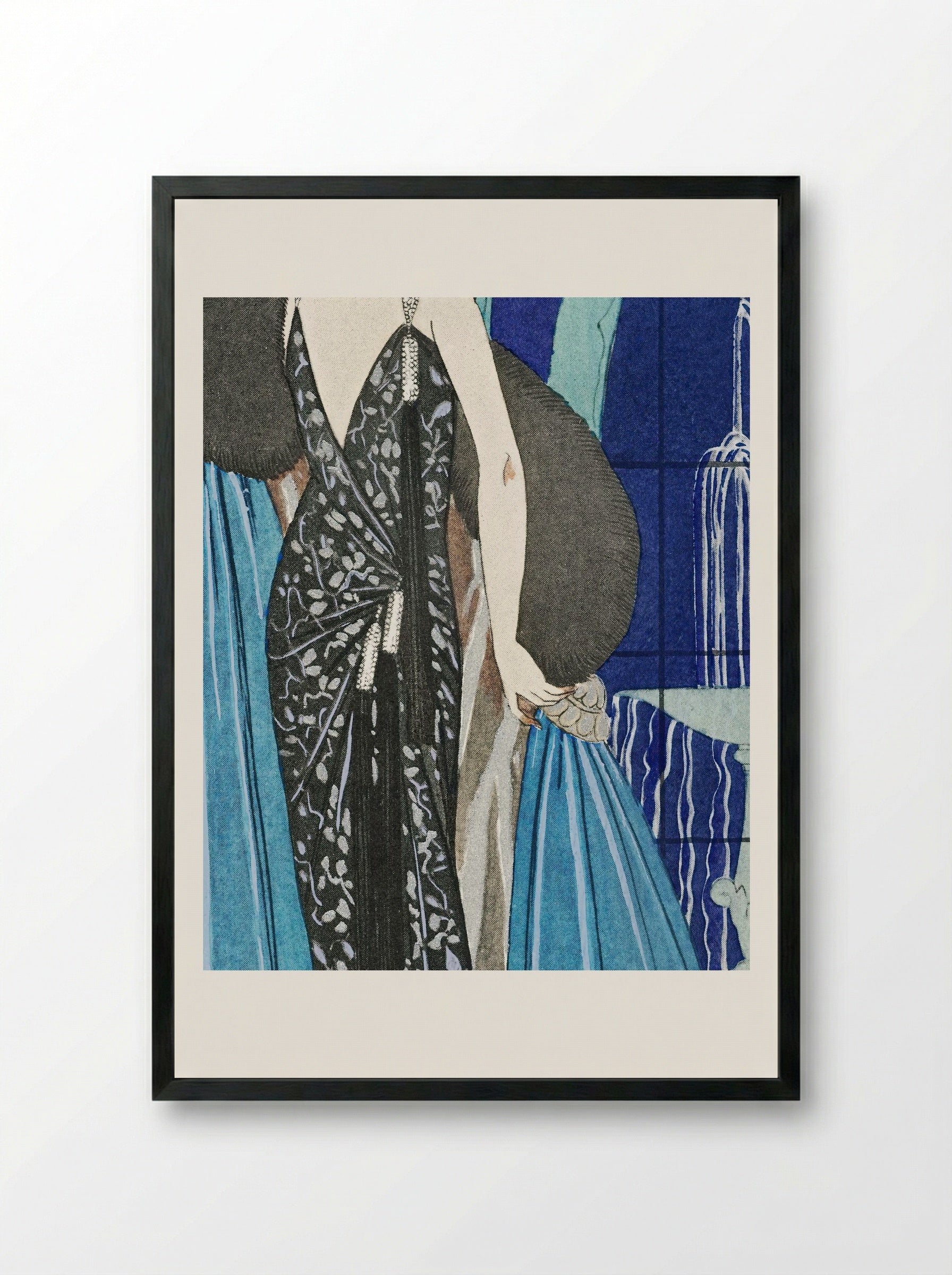 Alcyone, Robe et Manteau du Soir, de Worth - George Barbier - Framed Print Black