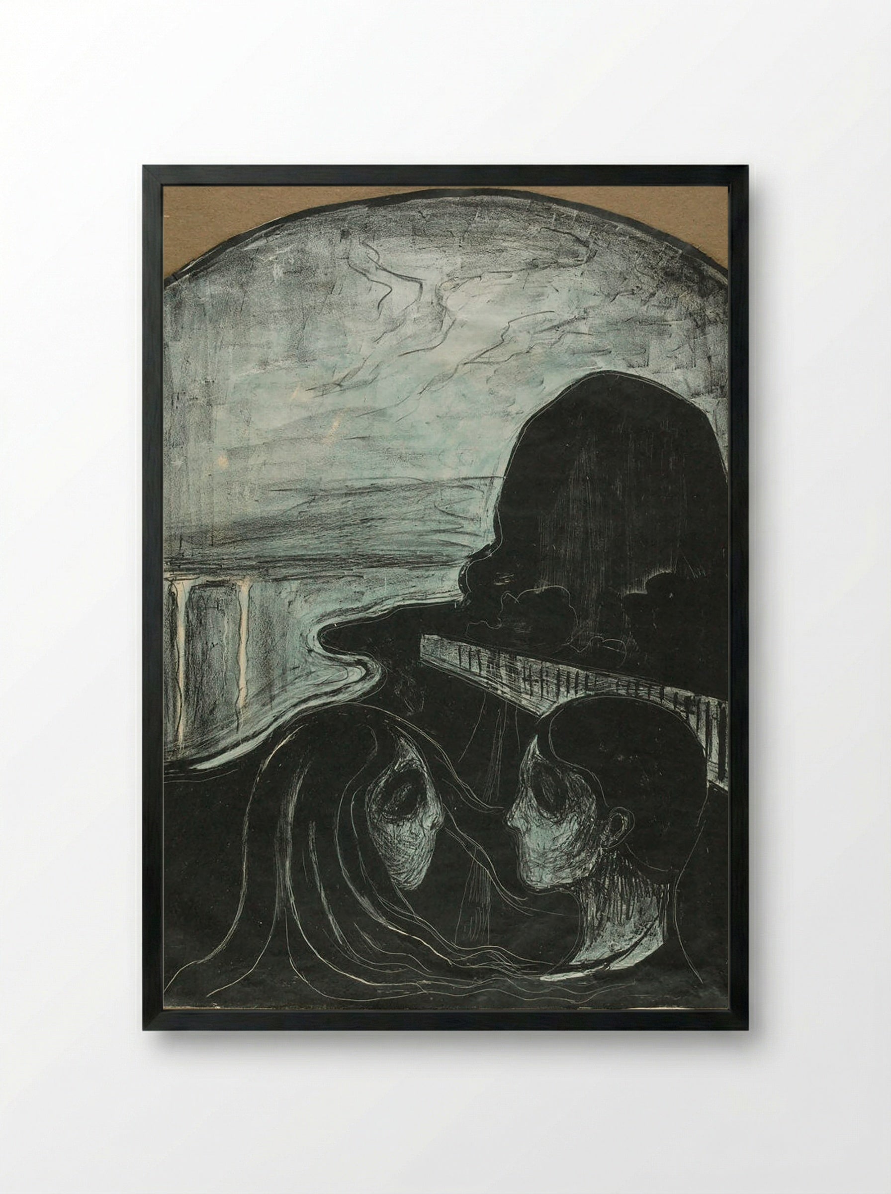 Attraction I - Edvard Munch - Framed Print Black