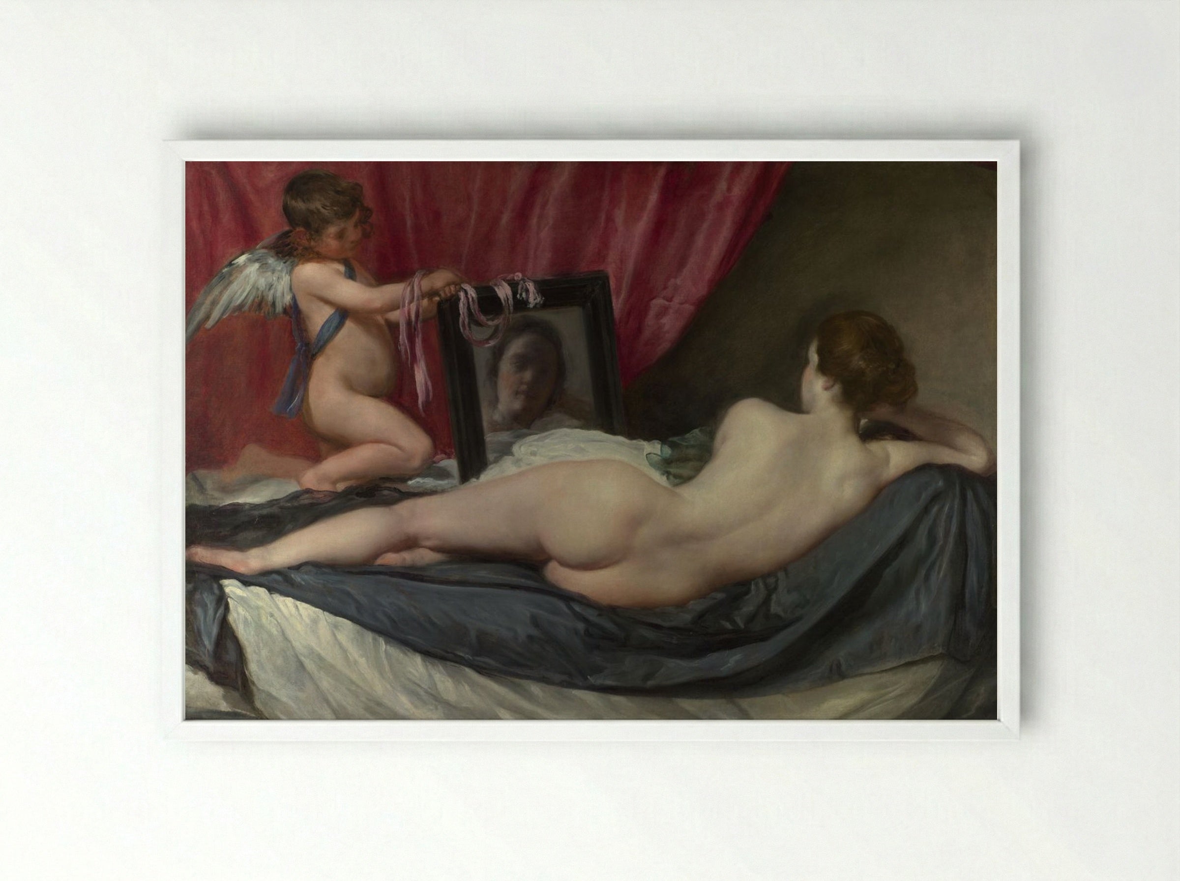 The Rokeby Venus - Diego Velázquez - Framed Print White