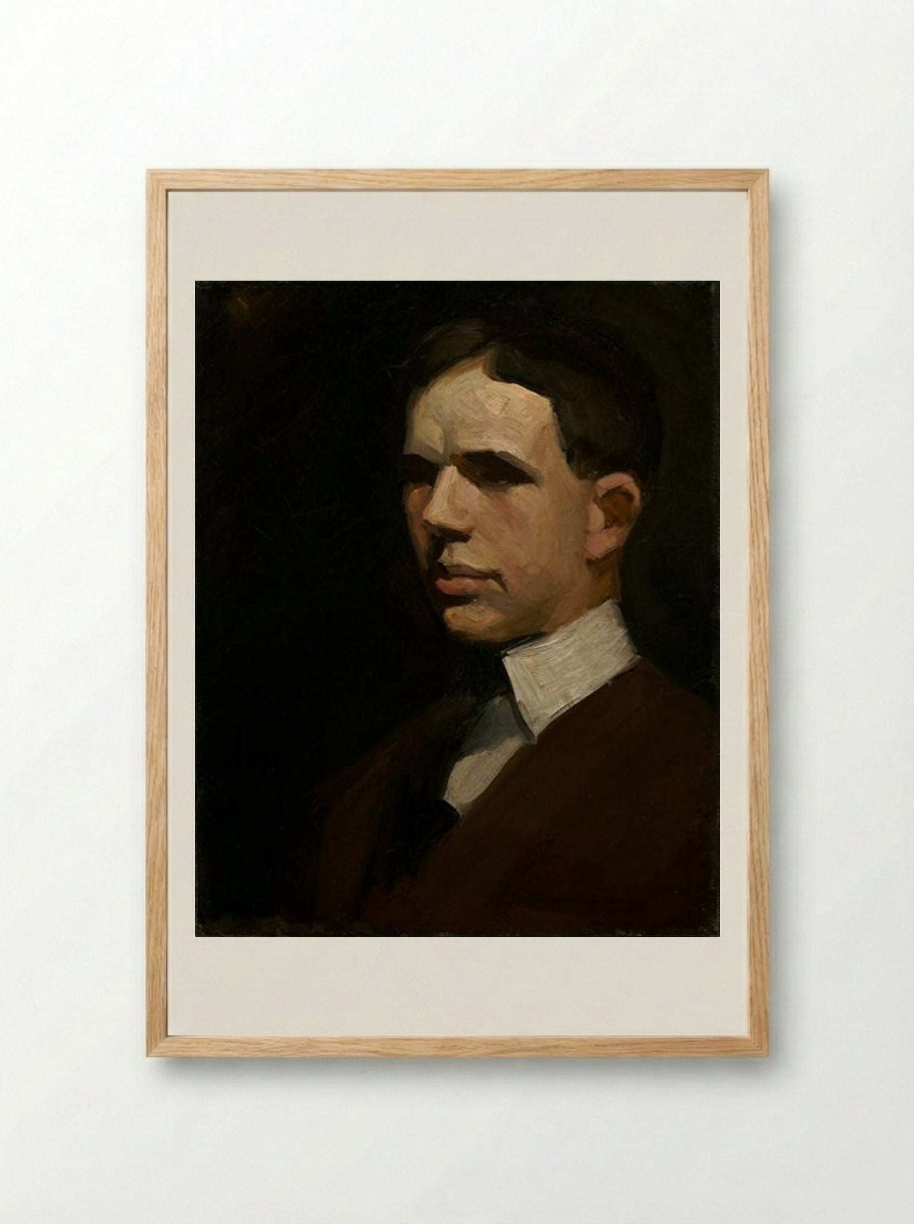 Self-Portrait - Edward Hopper - Framed Print Wood