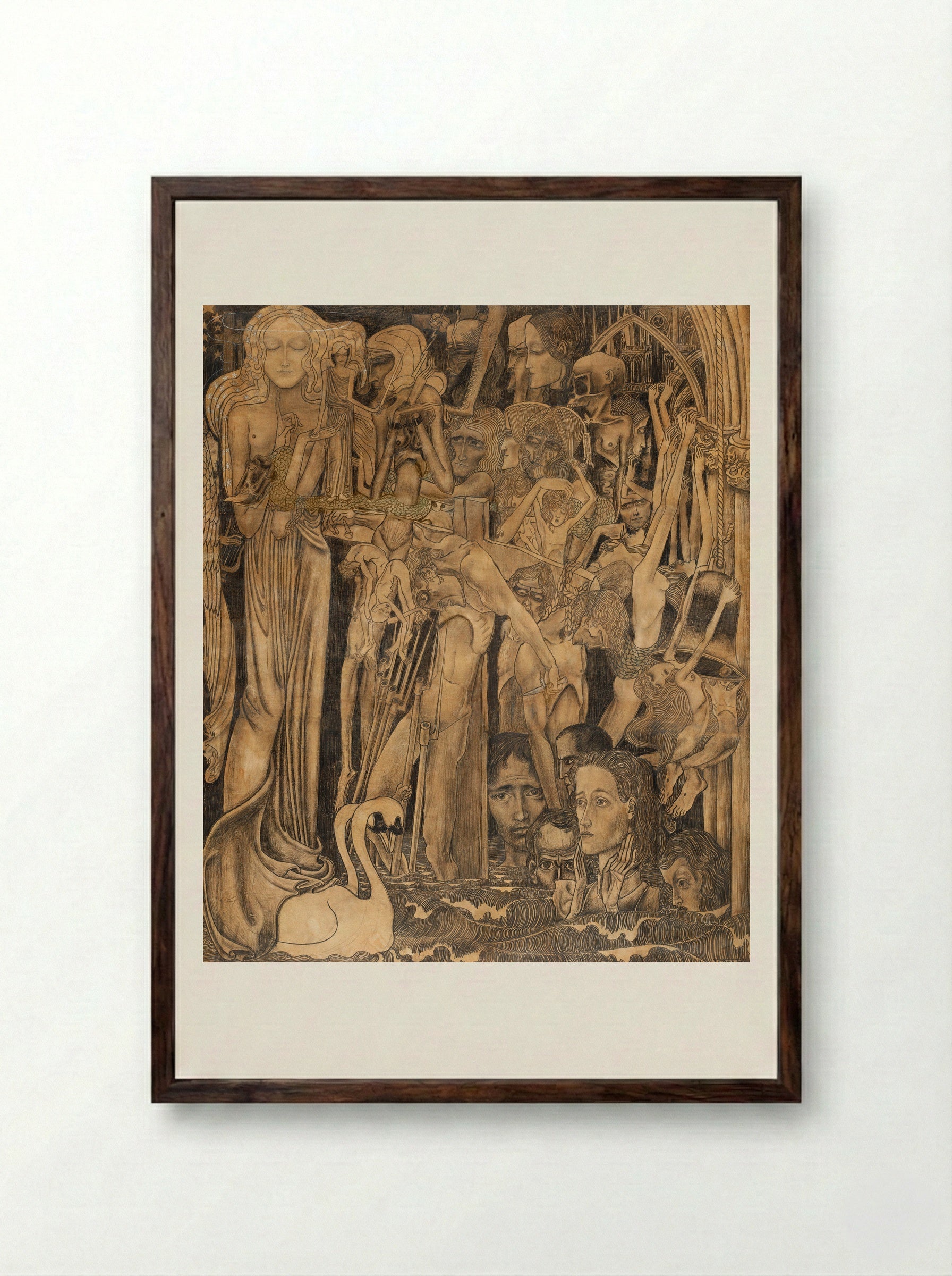 Loss of Faith - Jan Toorop - Framed Print Dark Wood