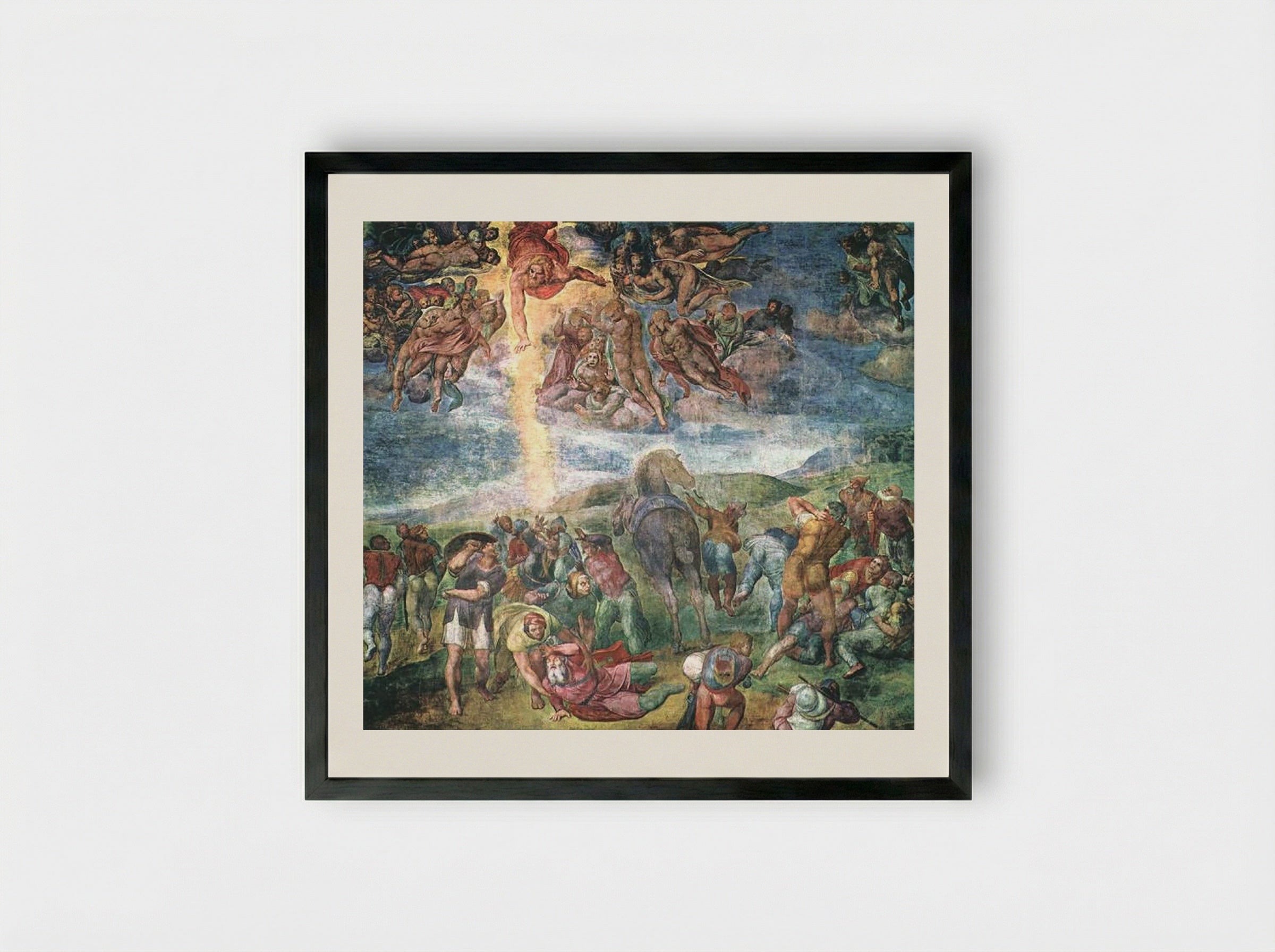 The Conversion of Saul - Michelangelo - Framed Print Black