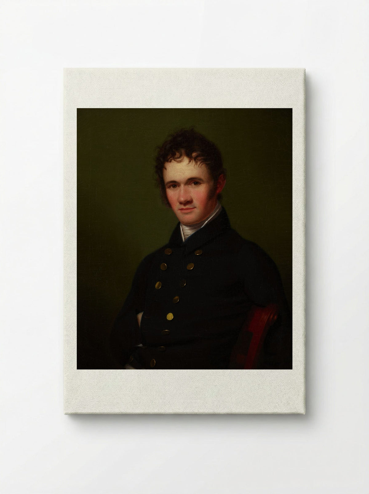 Portrait of a Man, Waist-Length, Seated - Fine Art Print - Canvas