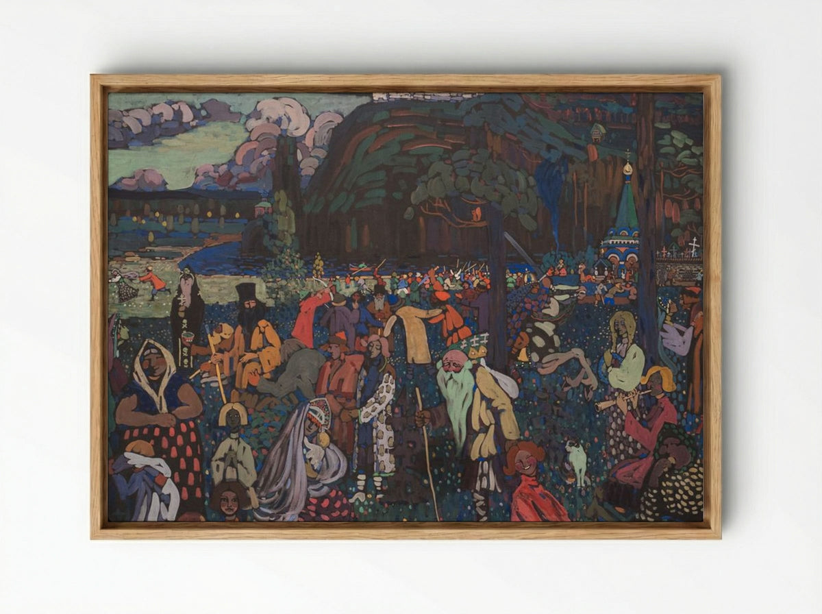 Colorful Life - Wassily Kandinsky - Framed Canvas Wood