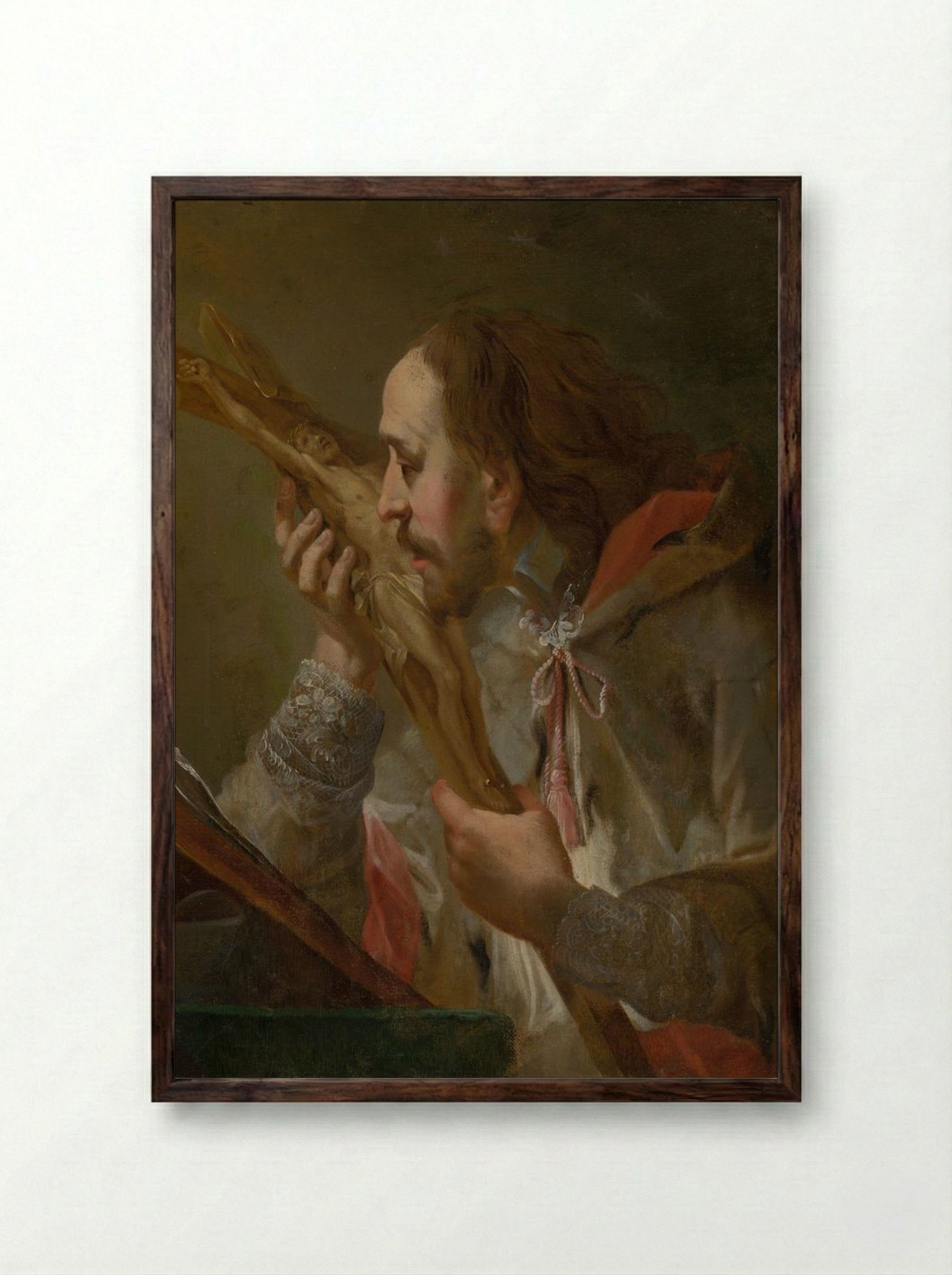St. Ignatius of Loyola - Peter Paul Rubens - Framed Print Dark Wood