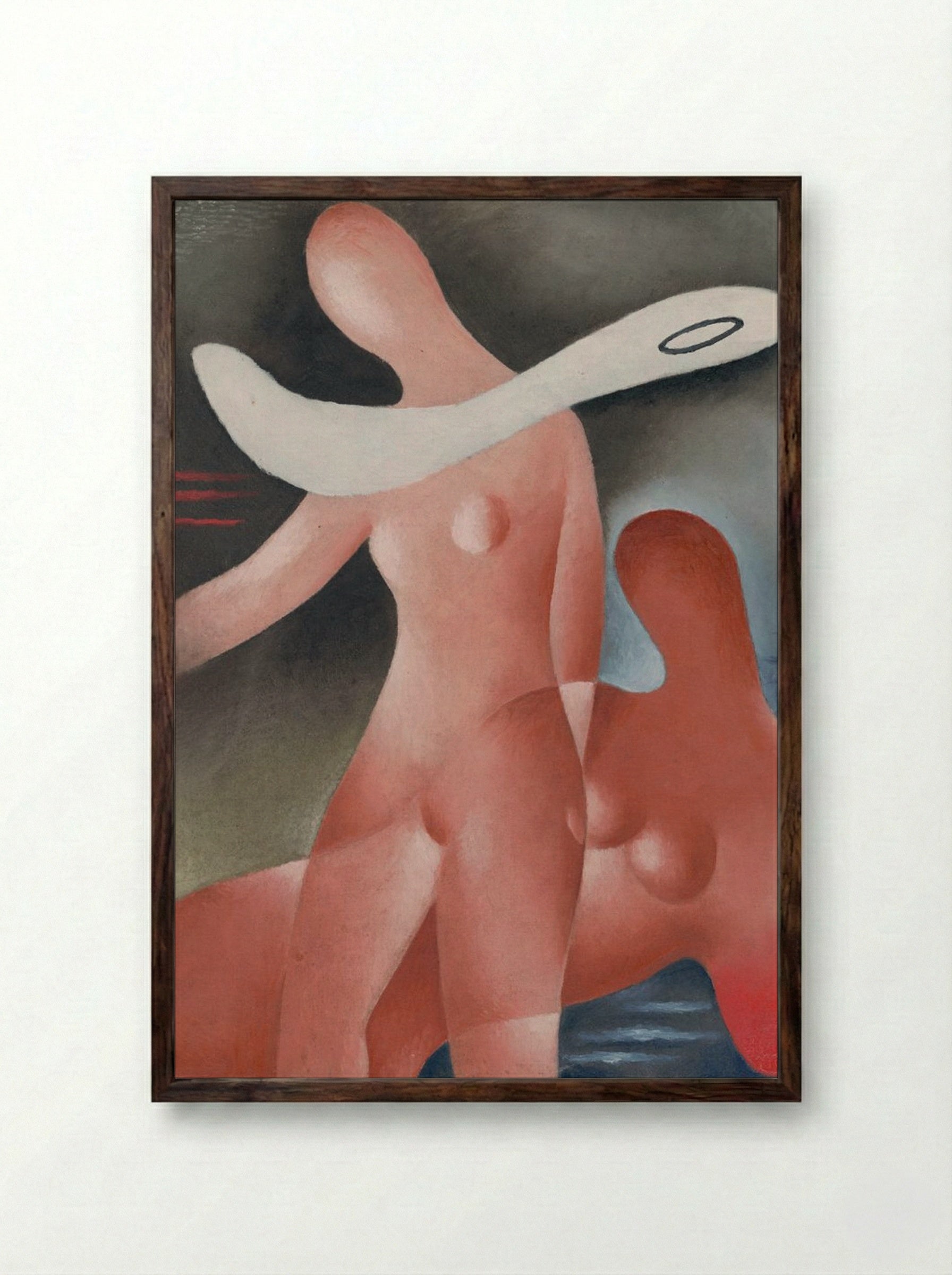 Two Women - Mikuláš Galanda - Framed Print Dark Wood