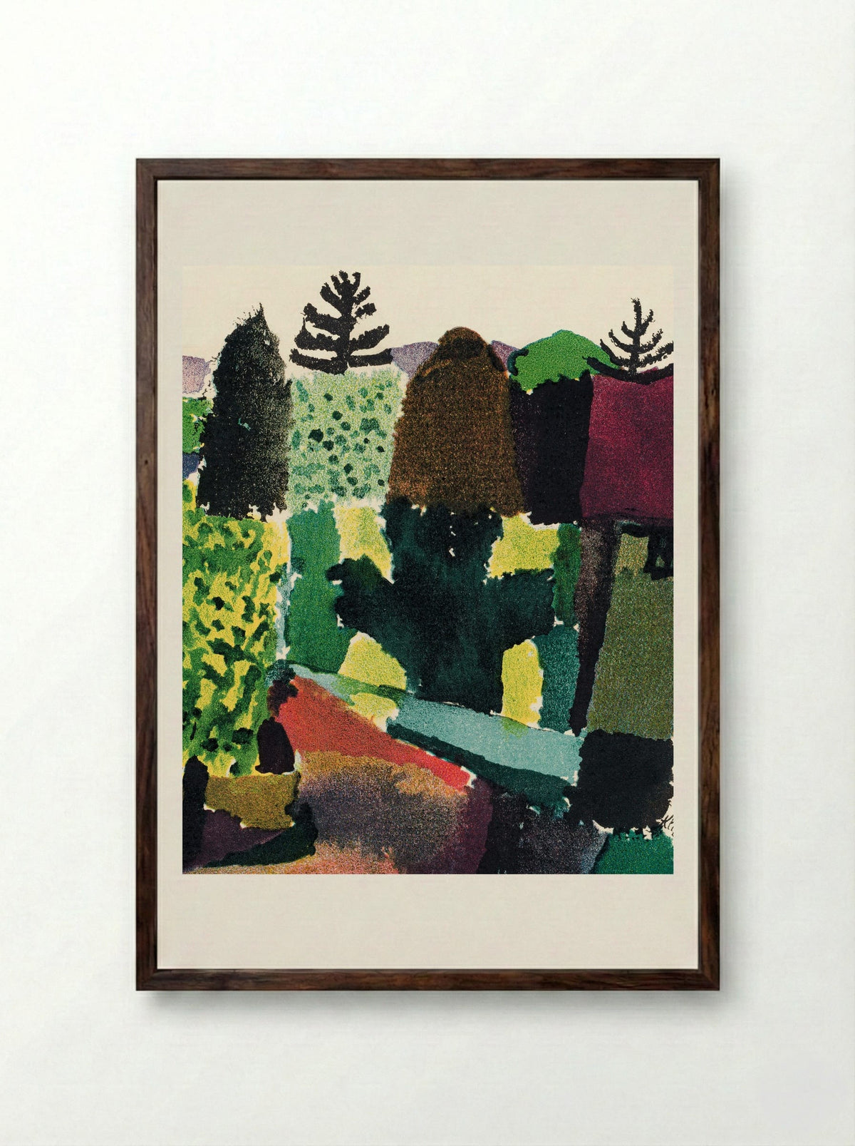 Park - Paul Klee - Framed Print Dark Wood