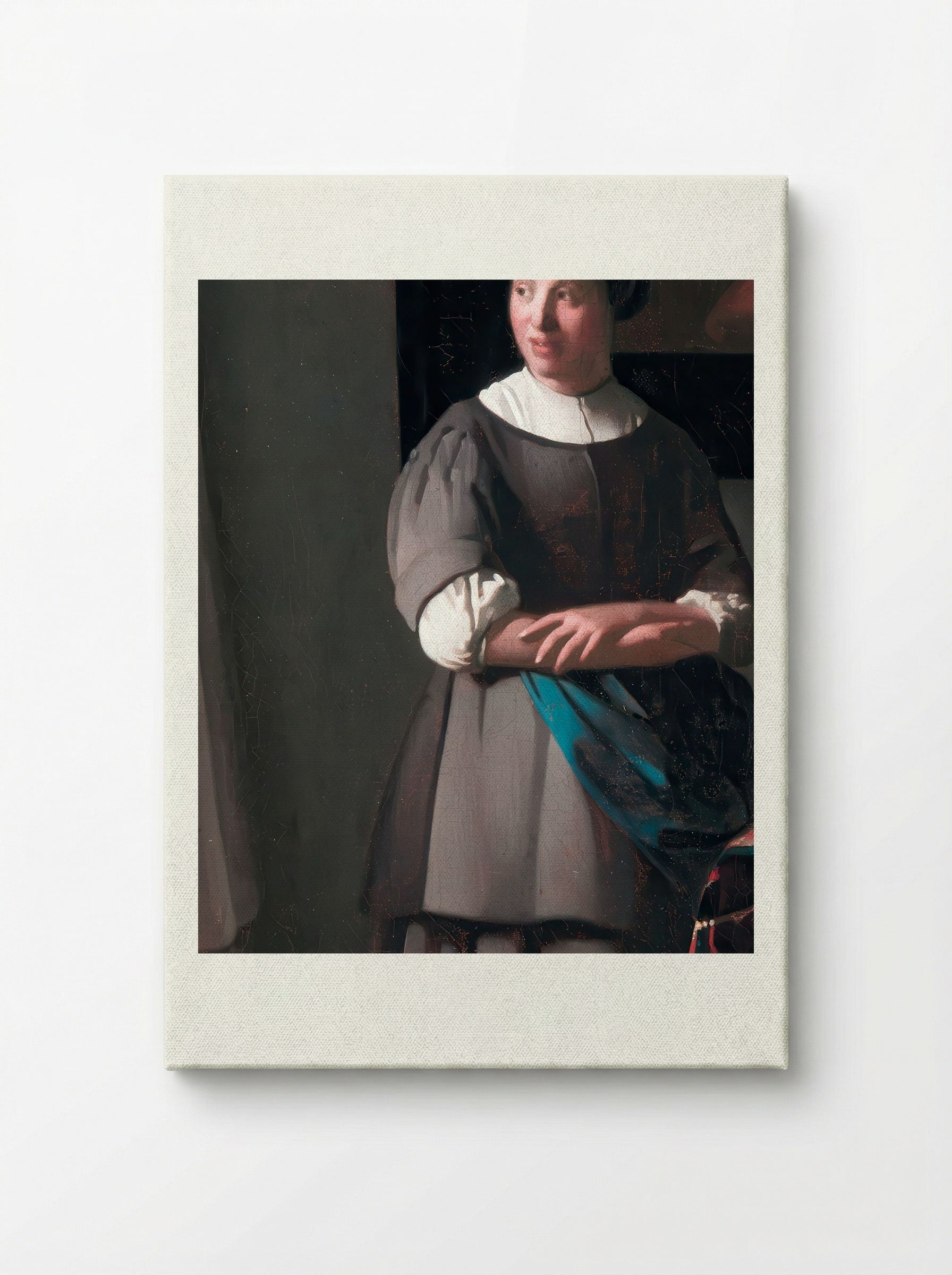 Lady Writing a Letter with her Maid - Johannes Vermeer - Canvas