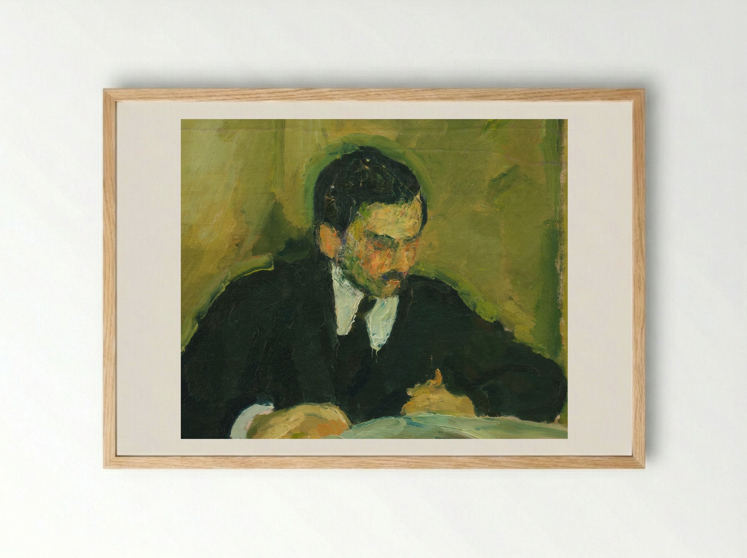 The Painter Ernst Goldschmidt Reading - Harald Giersing - Framed Print Wood