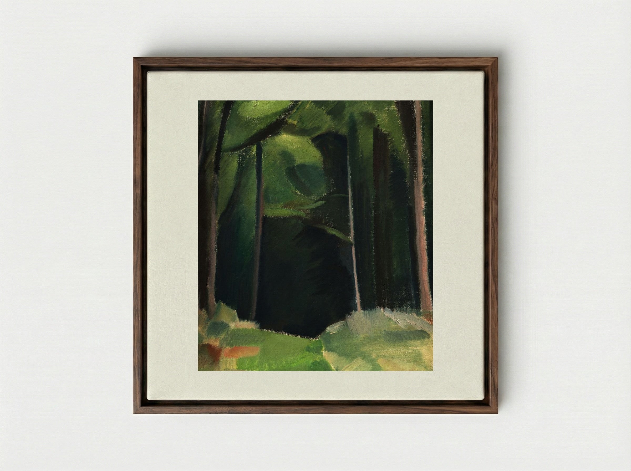 Inside the Wood - Harald Giersing - Framed Canvas Dark Wood