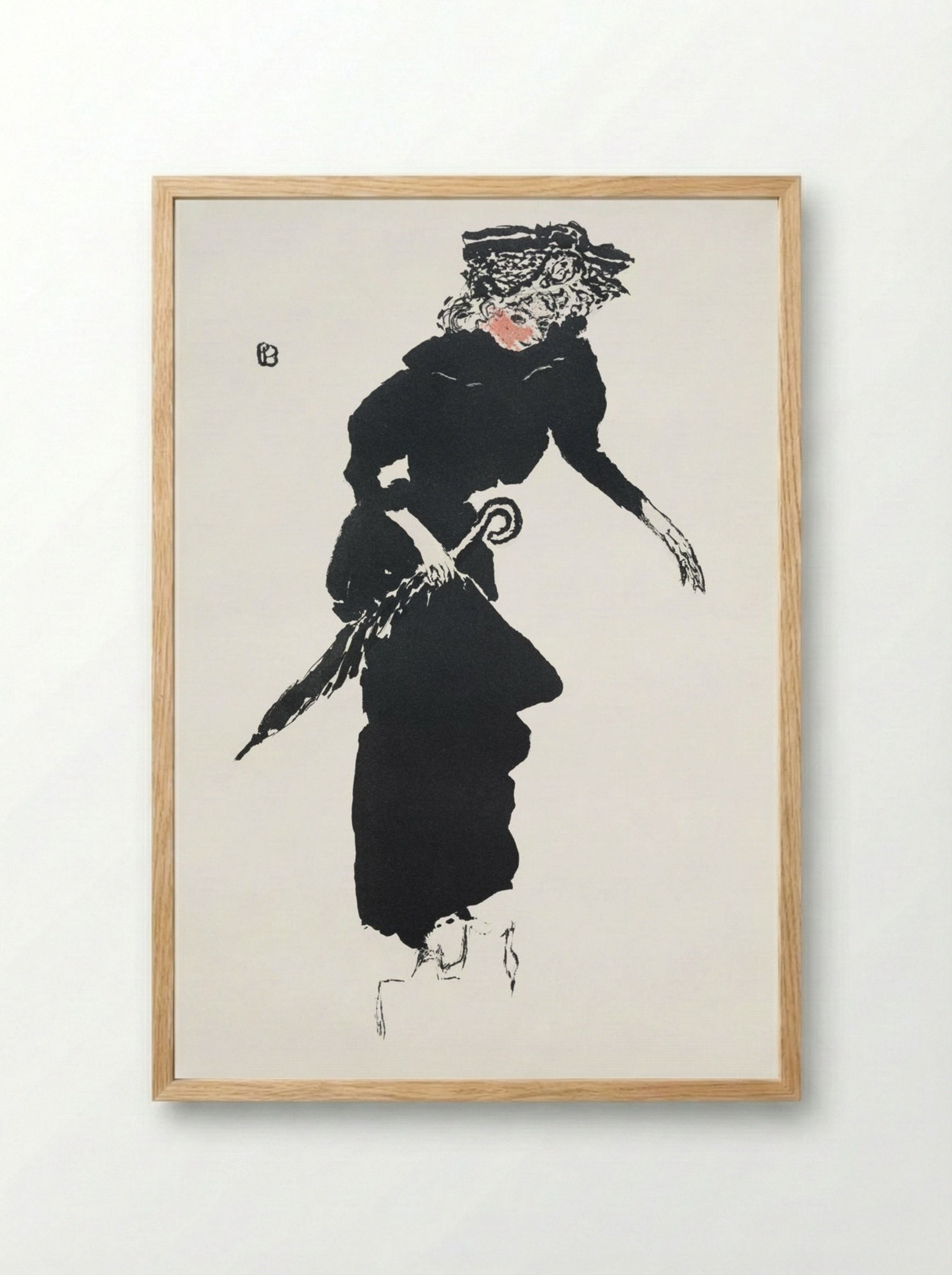 Woman with an Umbrella - Pierre Bonnard - Framed Print Wood