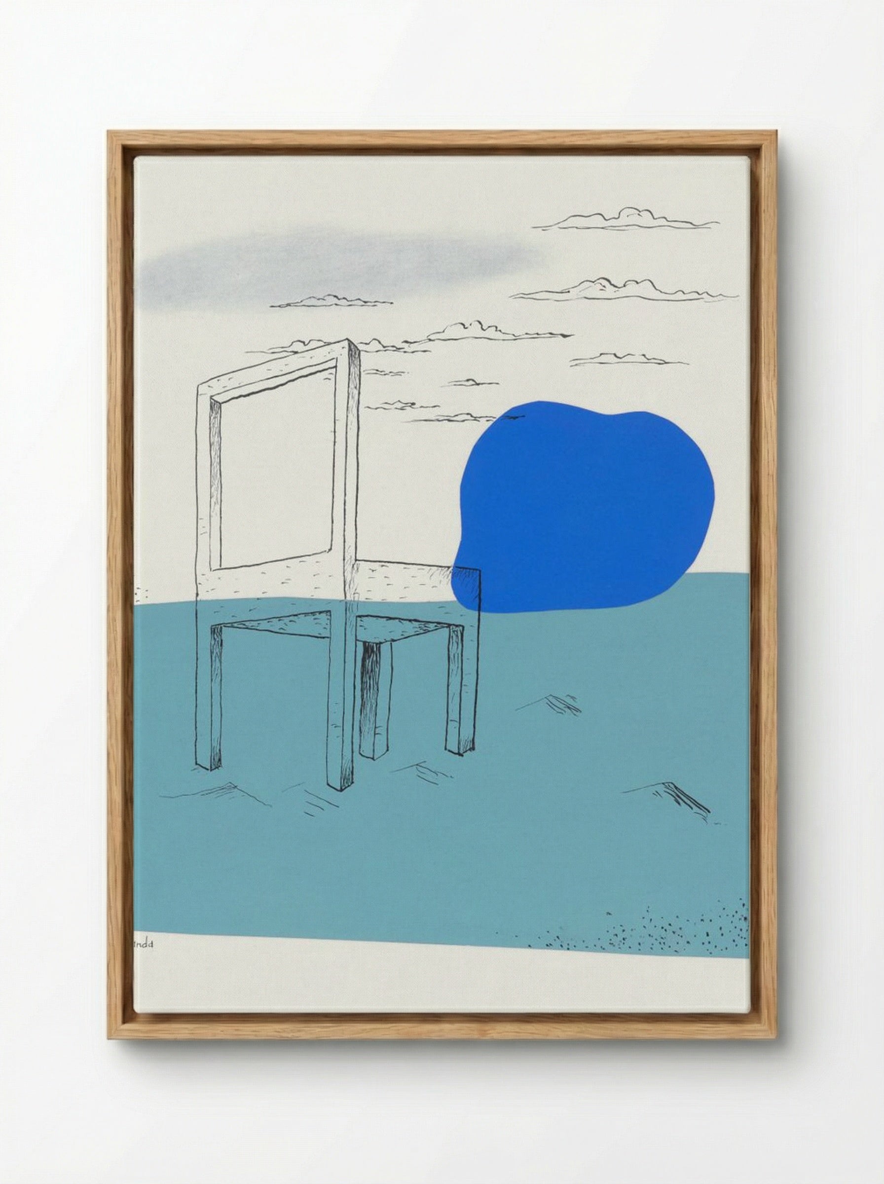 Landscape with a Chair - Mikuláš Galanda - Framed Canvas Wood