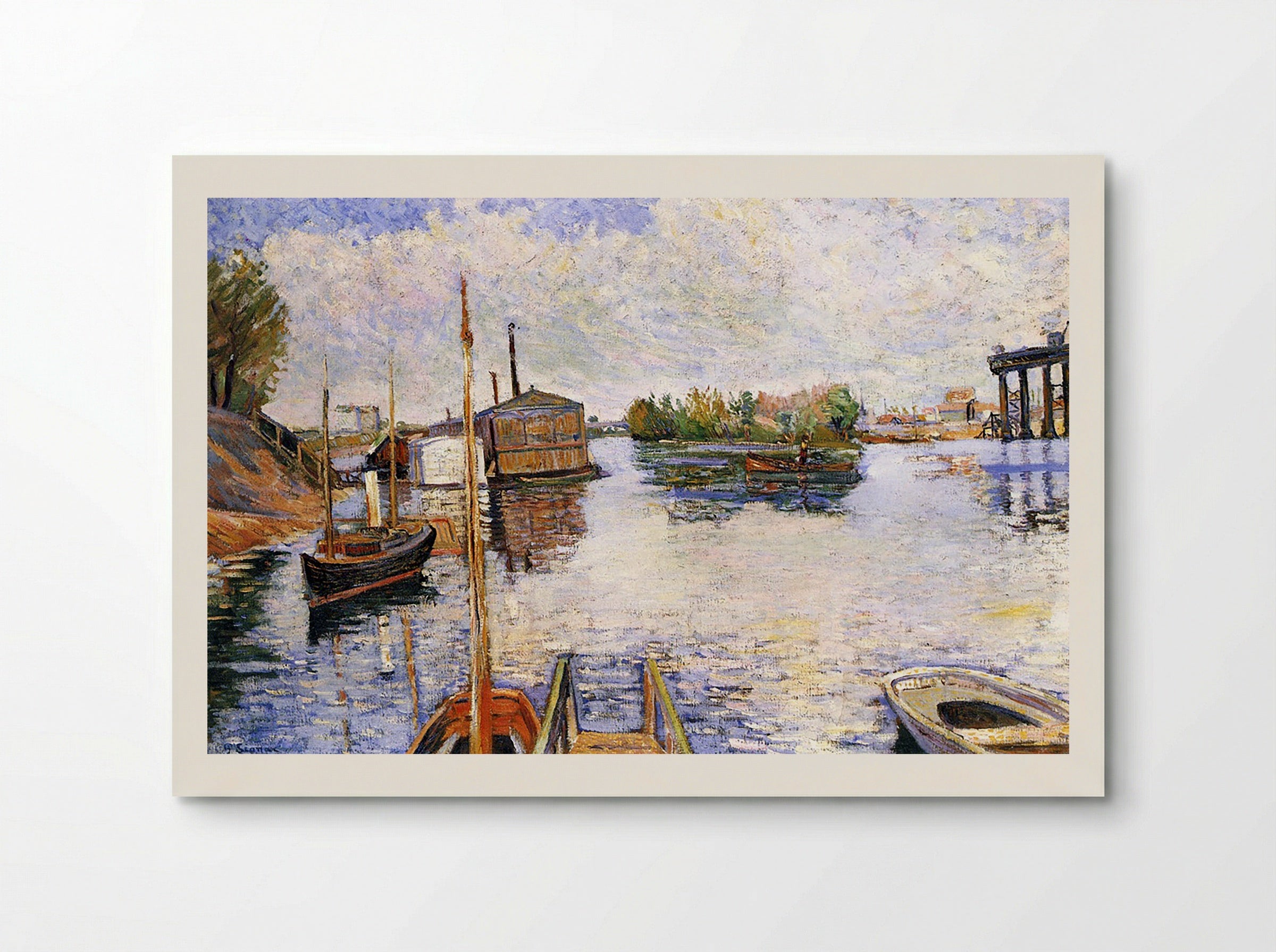 Paris, Ponton des Bains Bailet - Paul Signac - Poster