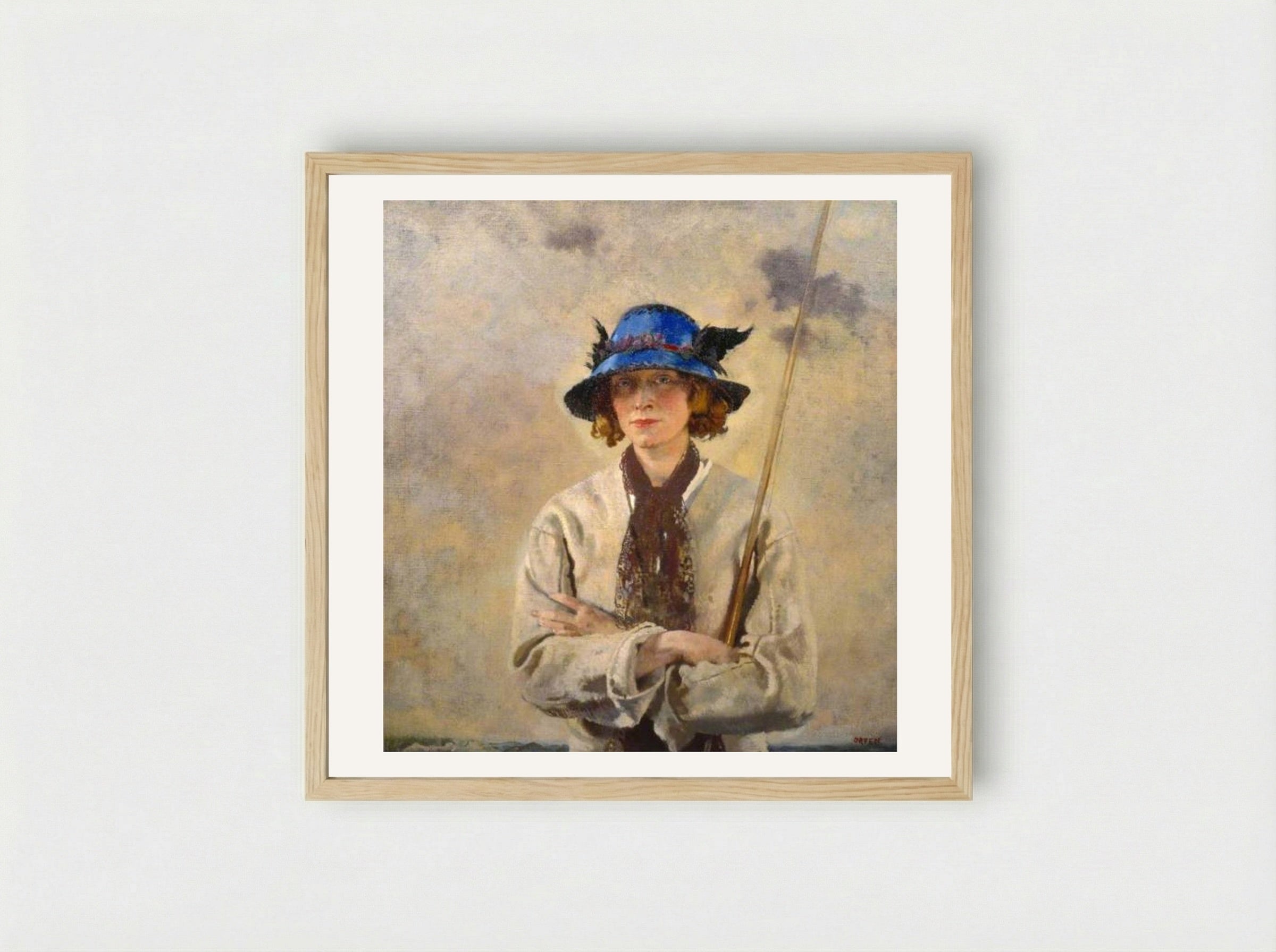 The Angler - William Orpen - Framed Print Wood